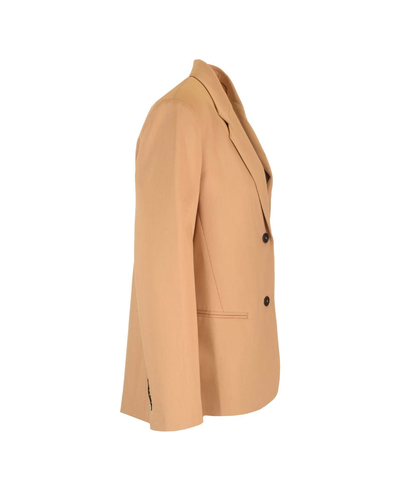 Forte_Forte Viscose Wool Chic Twill Jacket - Beige