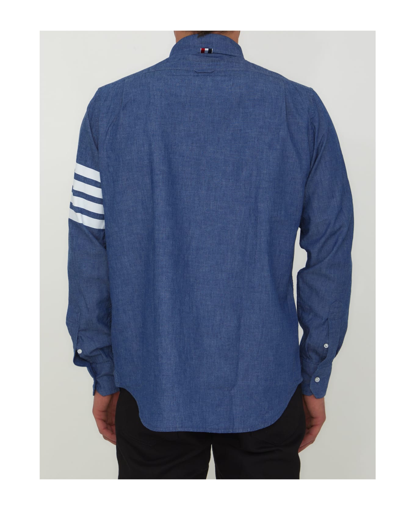 Thom Browne Chambray 4-bar Shirt - Blue