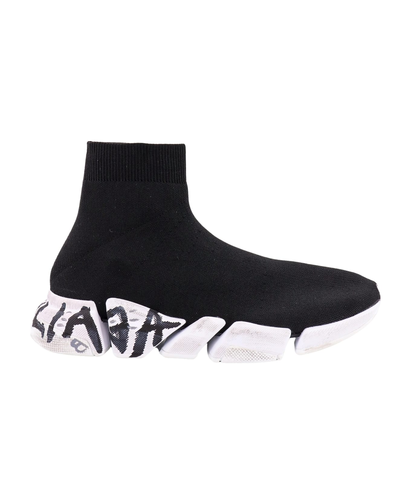 Balenciaga Speed 2.0 Sole-printed Sock Sneakers - Black