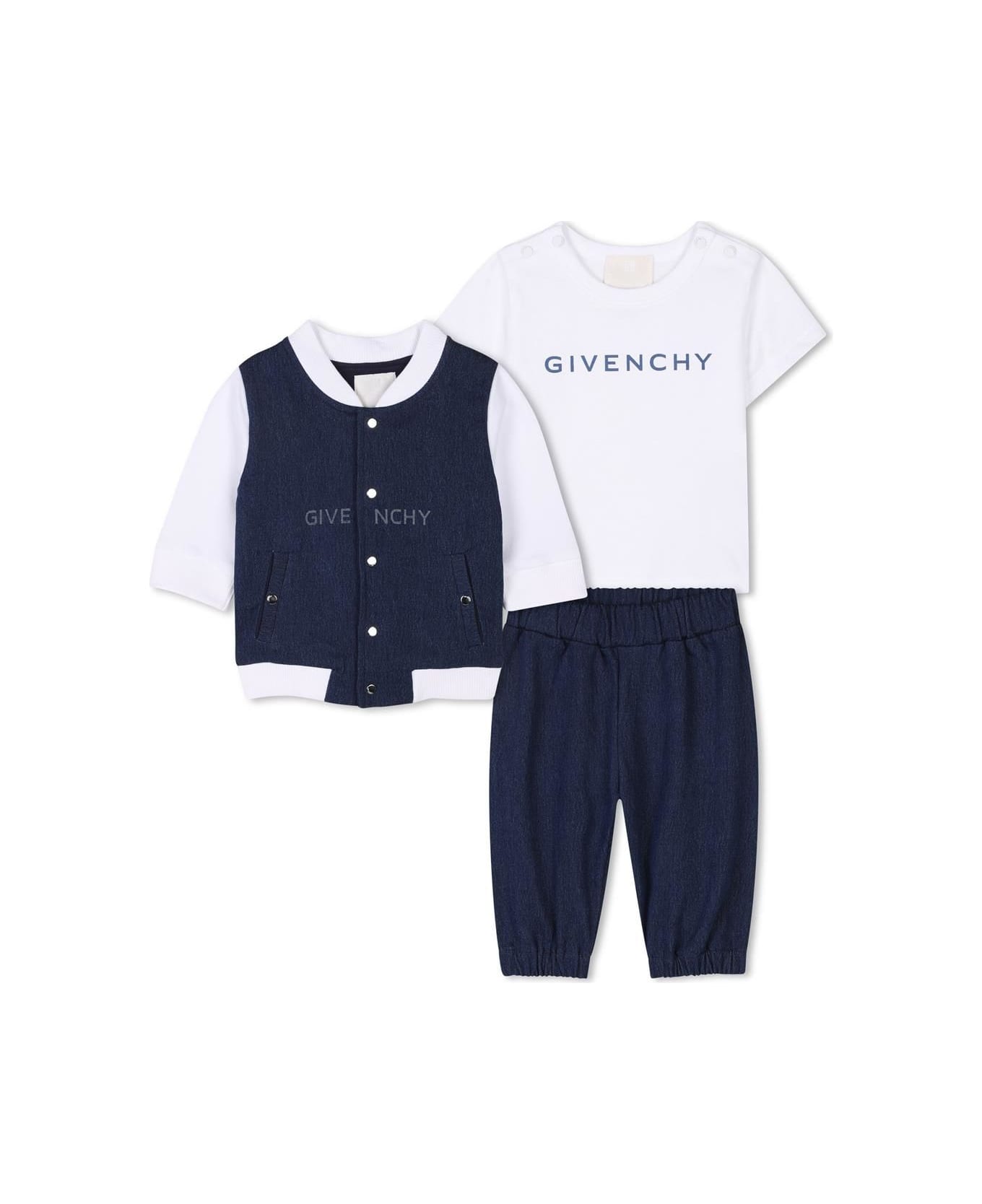 Givenchy Completo 3 Pezzi Con Logo - Blue