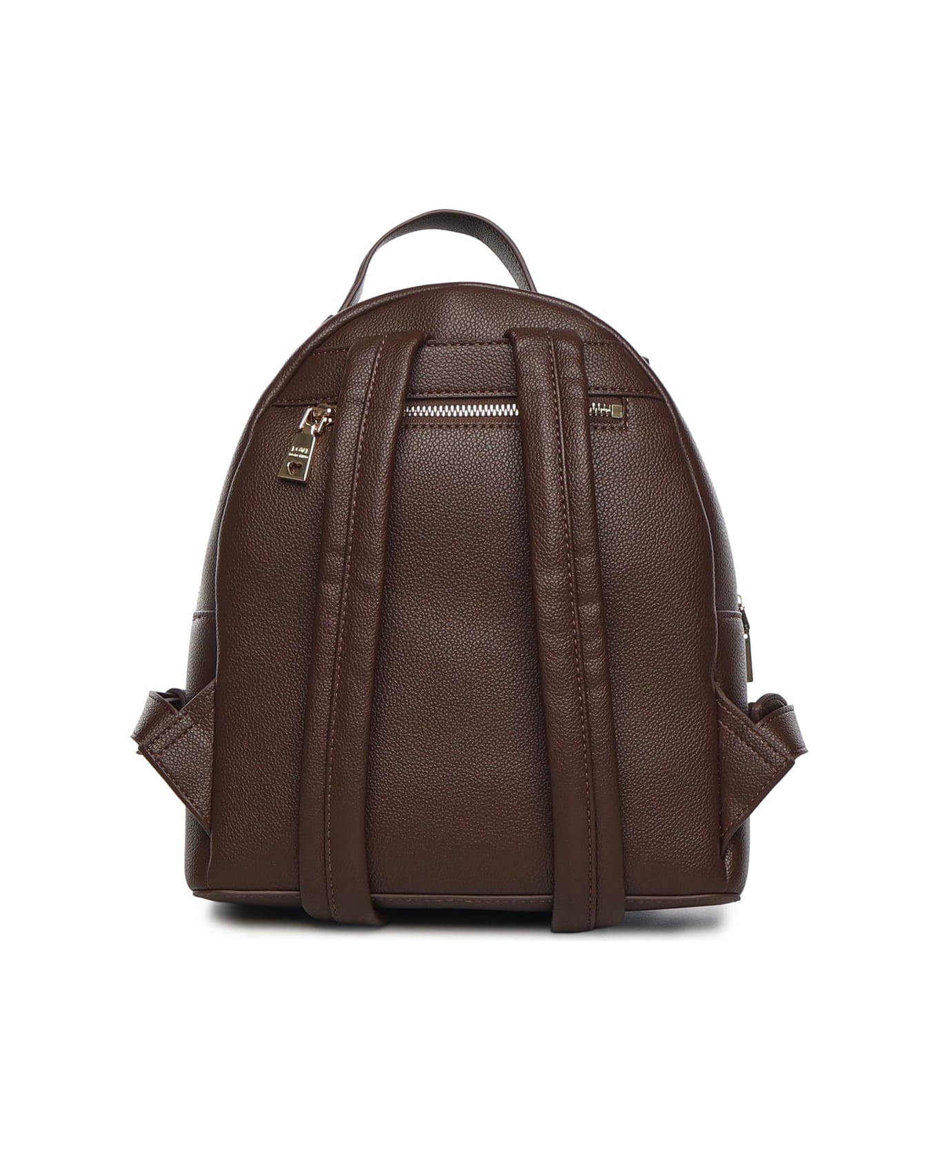 Love Moschino Backpack With Maxi Logo - DARK BROWN