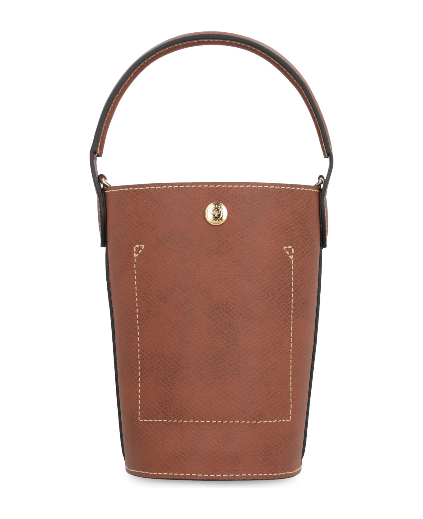 Longchamp Xs ?pure Leather Bucket Bag - Marrone