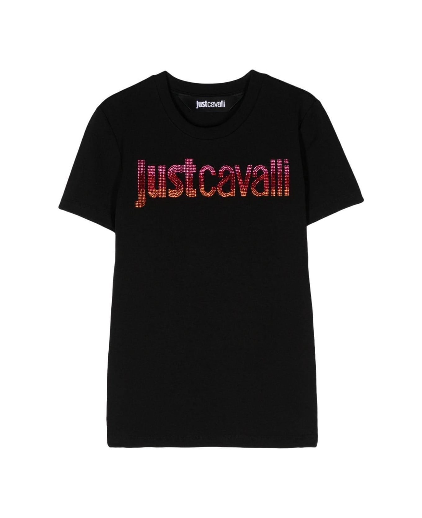 Just Cavalli Embellished Crewneck T-shirt - Black