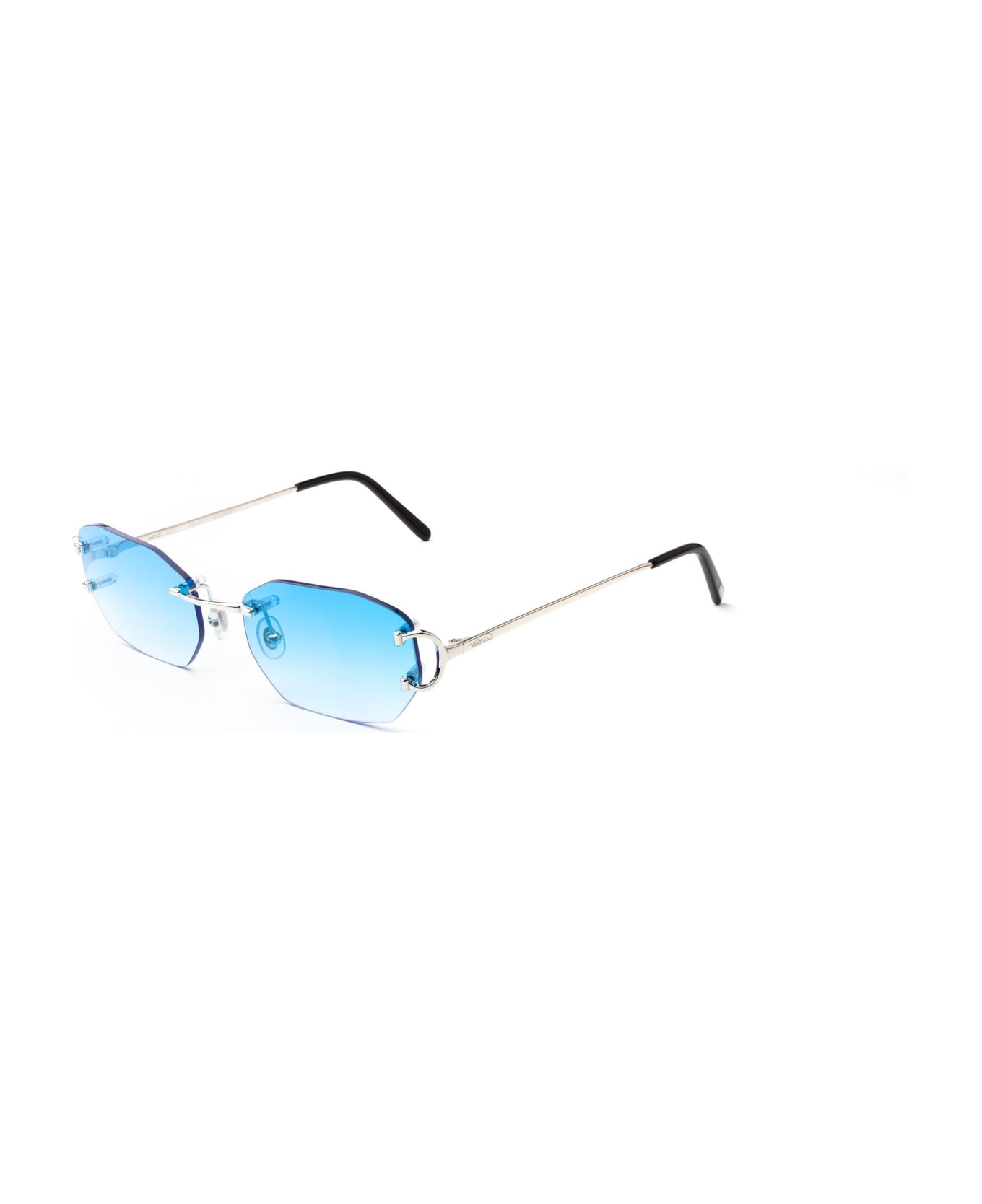 Cartier Eyewear Ct 0092 - Custom - Platinum Sunglasses