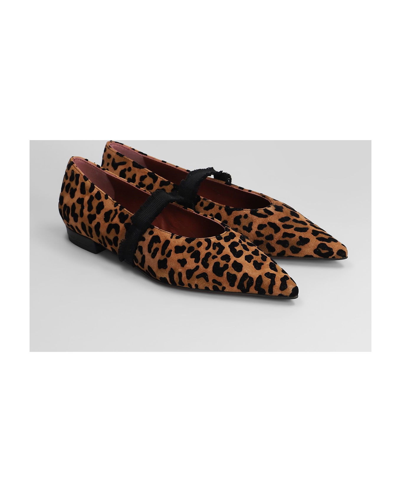 Roberto Festa Elior Ballet Flats In Animalier Suede - Animalier
