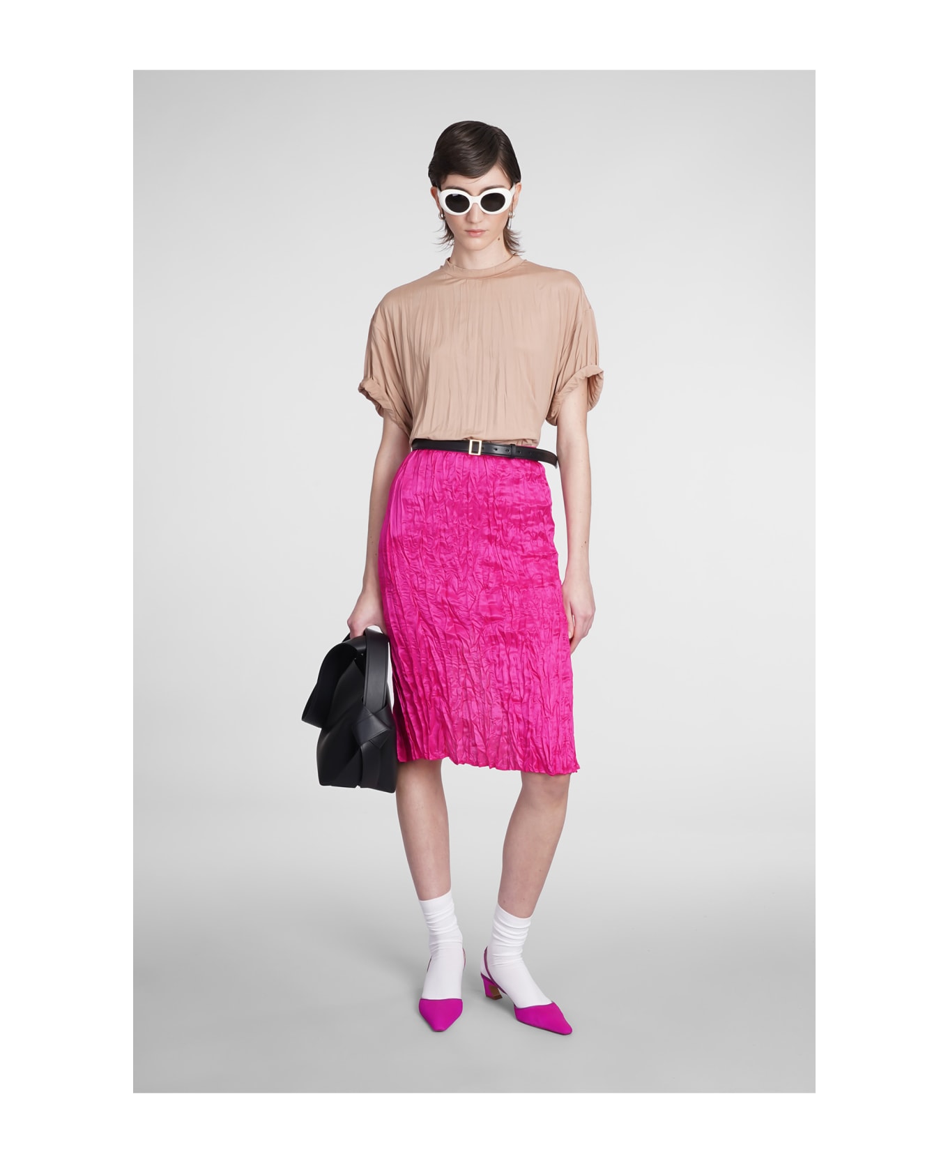 Acne Studios Skirt In Fuxia Viscose - fuxia