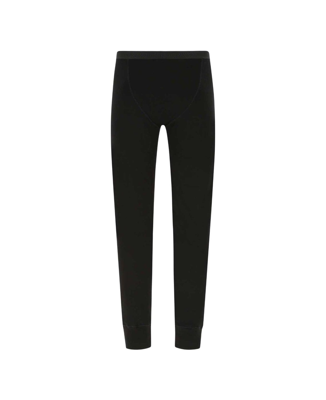 Tom Ford Logo Waistband Slim Cut Leggings - BLACK