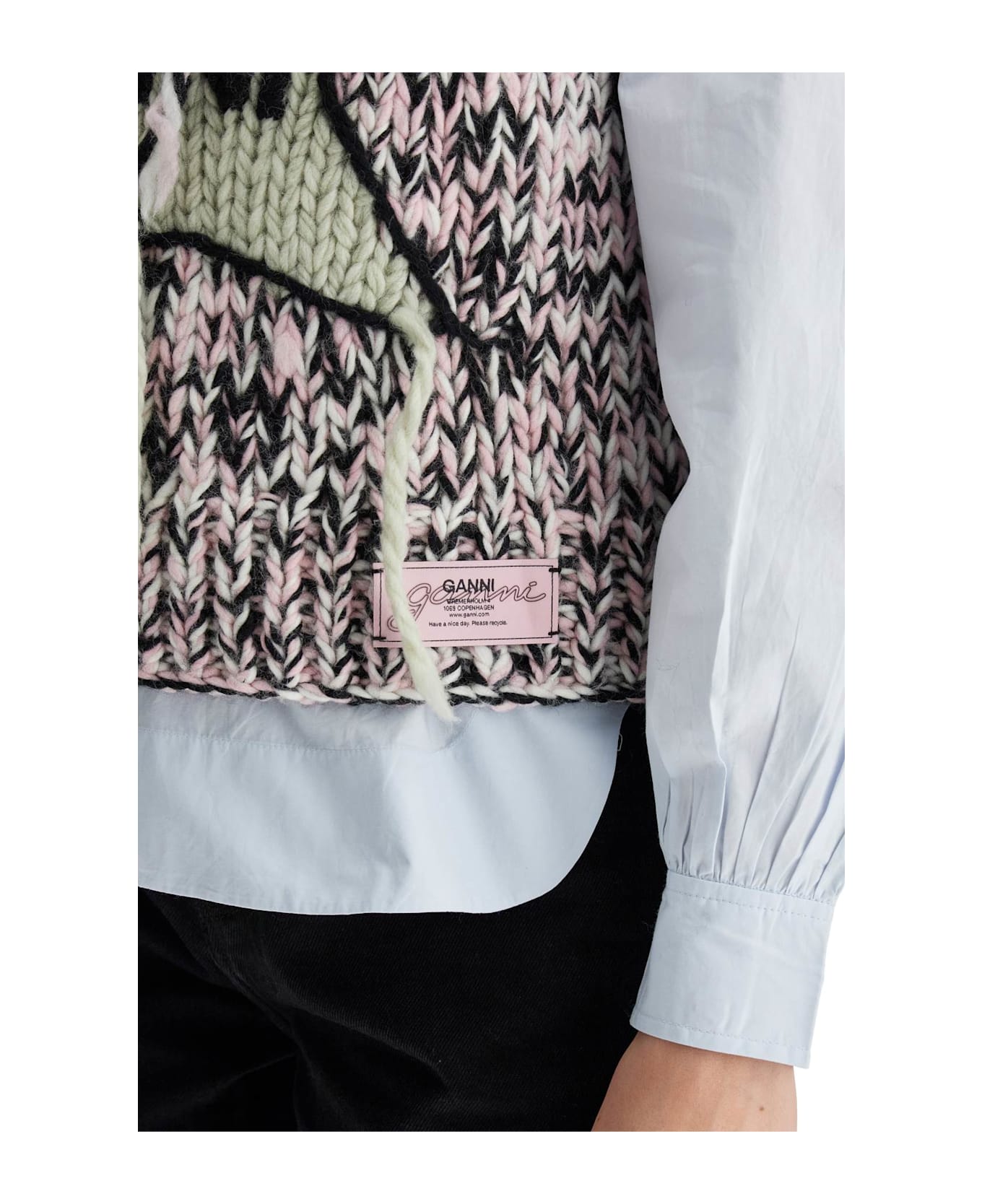 Ganni Woolen Vest - CHALK PINK (Pink)
