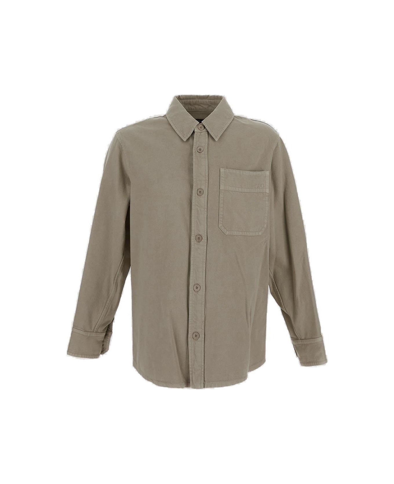 A.P.C. Basile Button-up Overshirt - Beige ジャケット