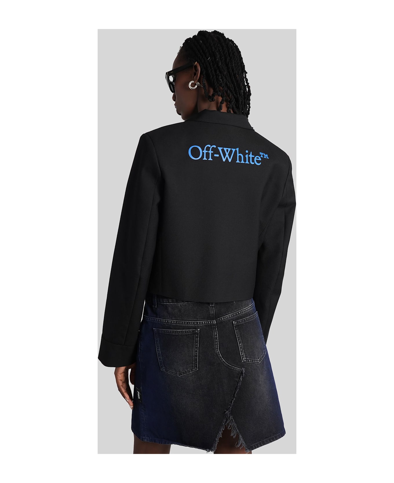 Off-White Blazer In Black Wool - black