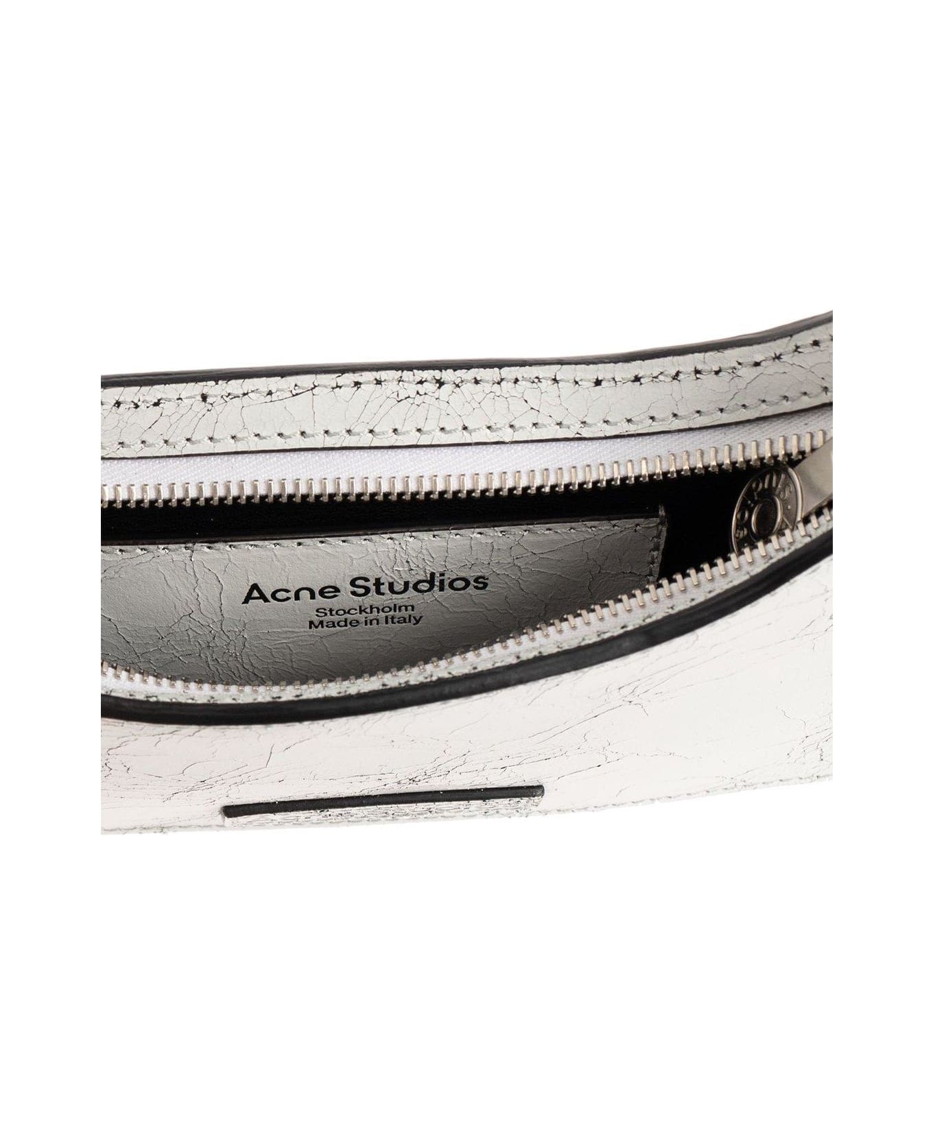 Acne Studios Platt Logo Detailed Mini Shoulder Bag - White