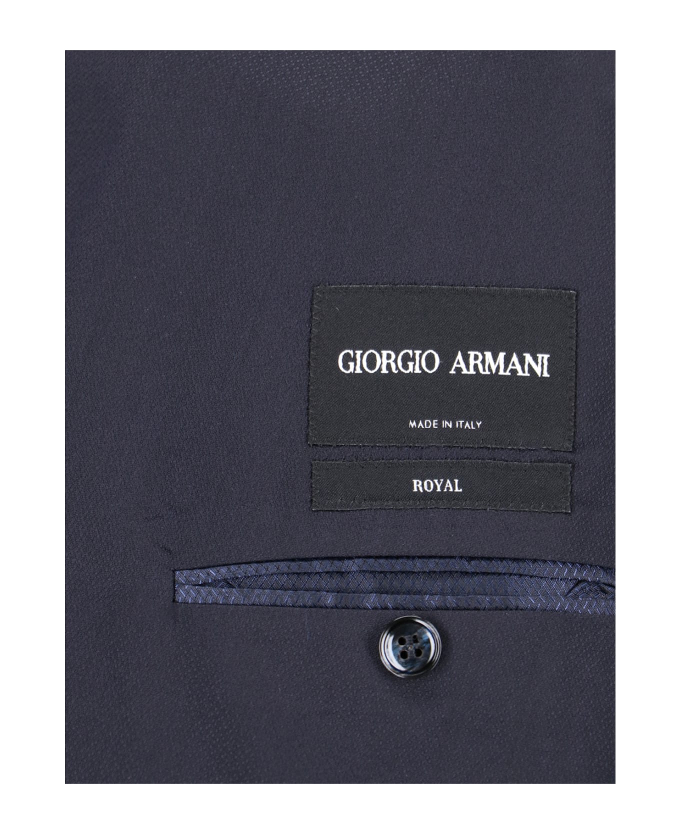 Giorgio Armani Virgin Wool Blazer - Blue コート