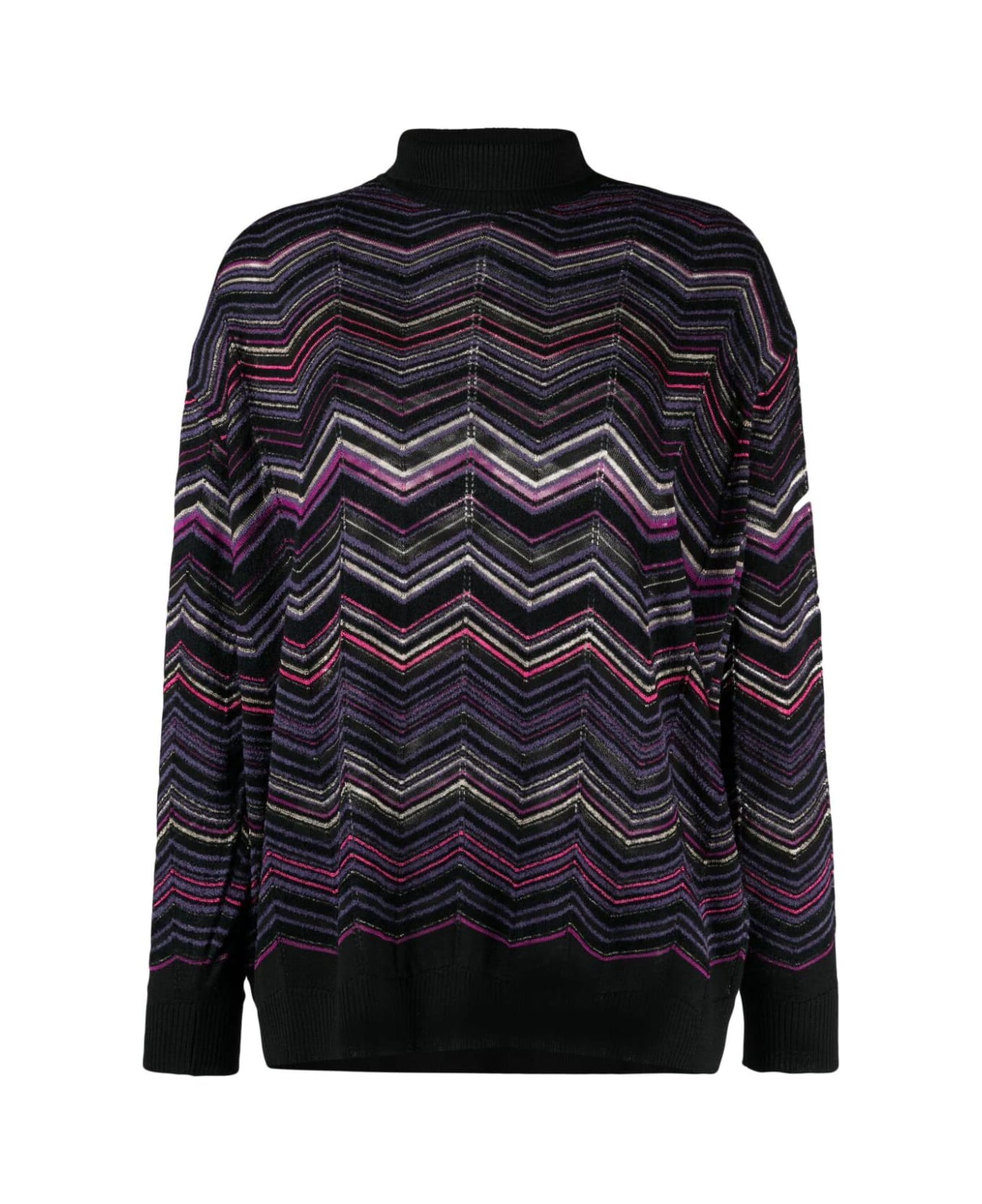 Missoni Roll Neck Sweater - G Multic Blk Fuxia Bei ニットウェア