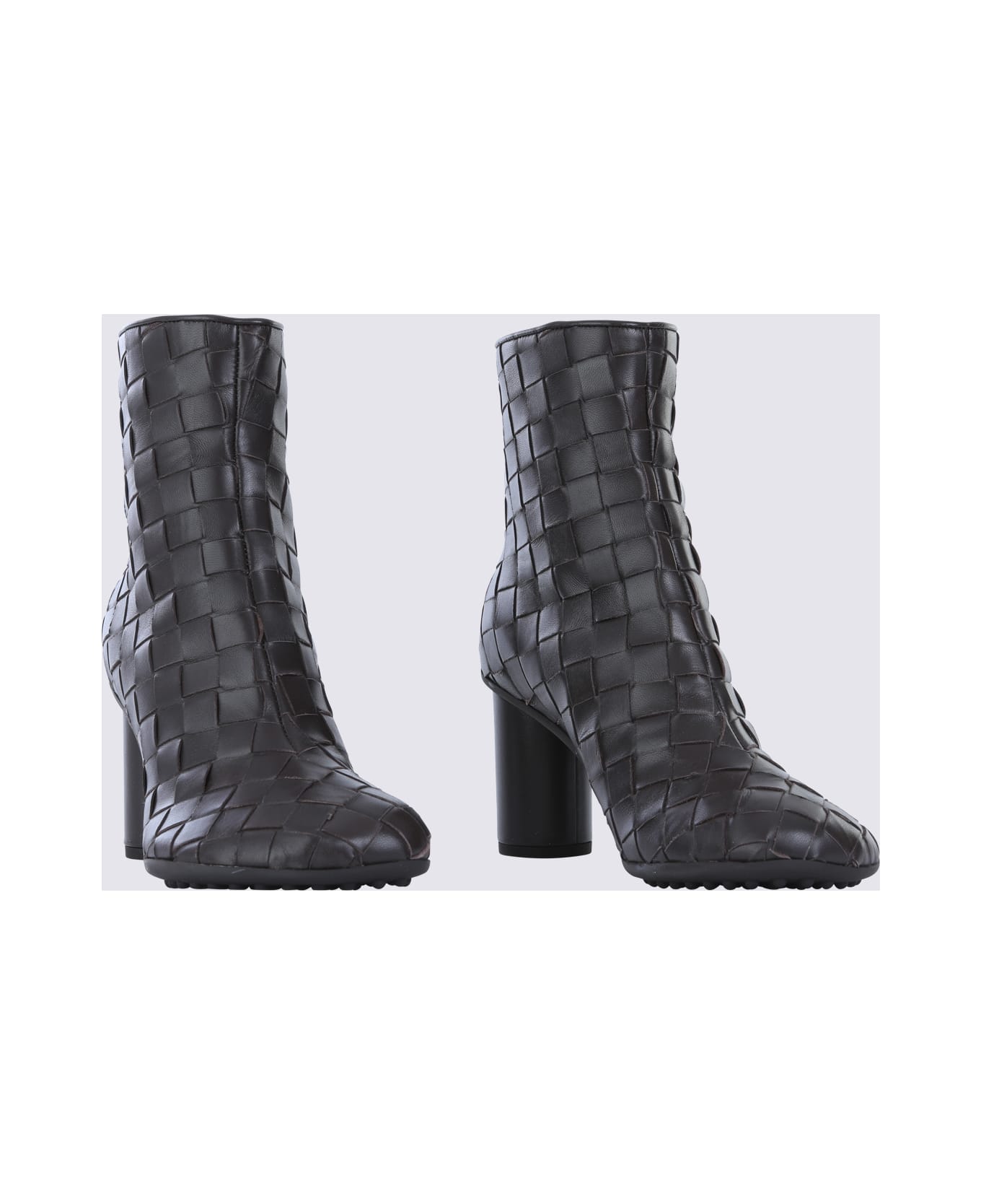 Bottega Veneta Black Leather Atomic Boots - FONDANT