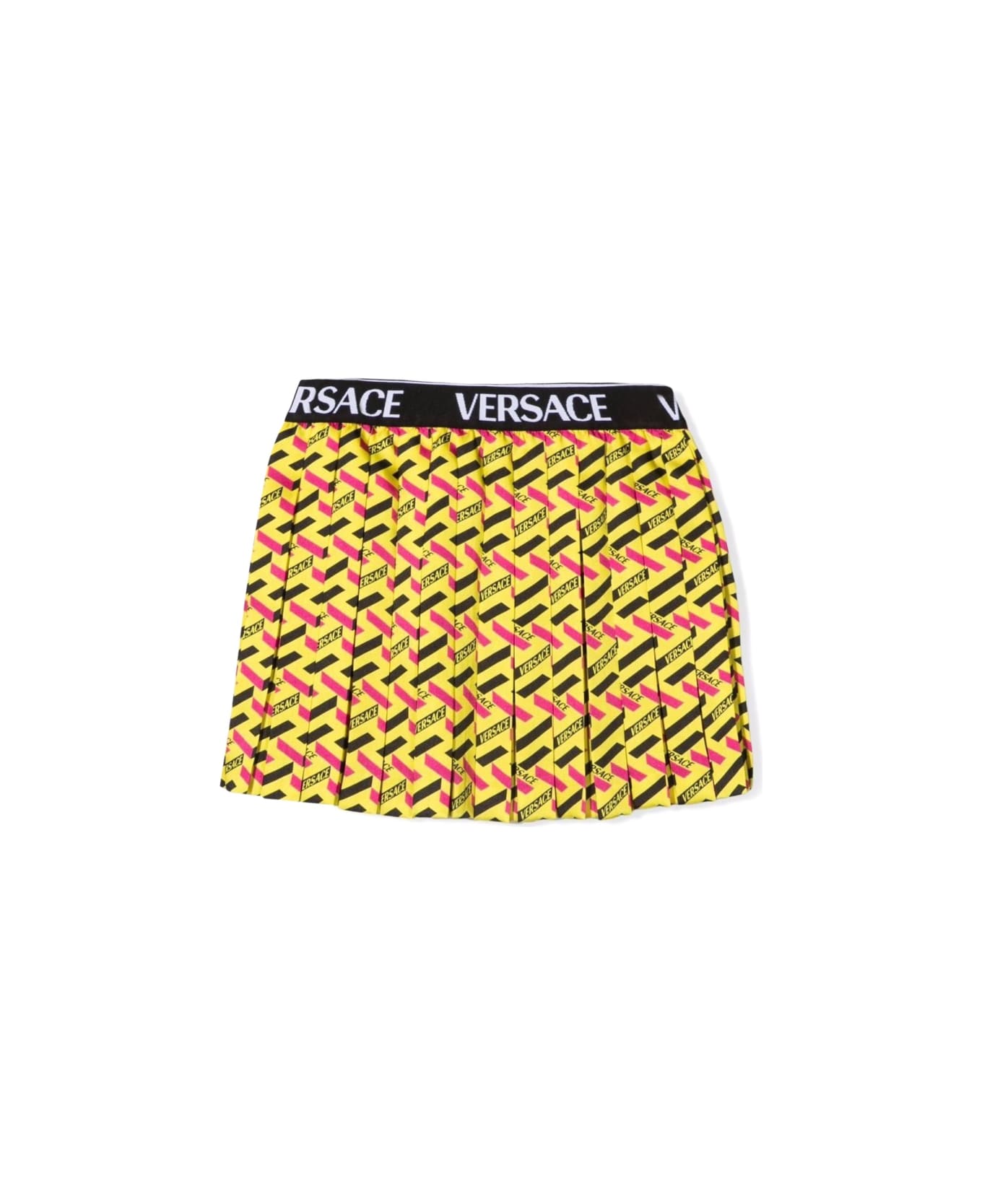 Versace Skirt Twill Monogram + Elastico Logo - YELLOW