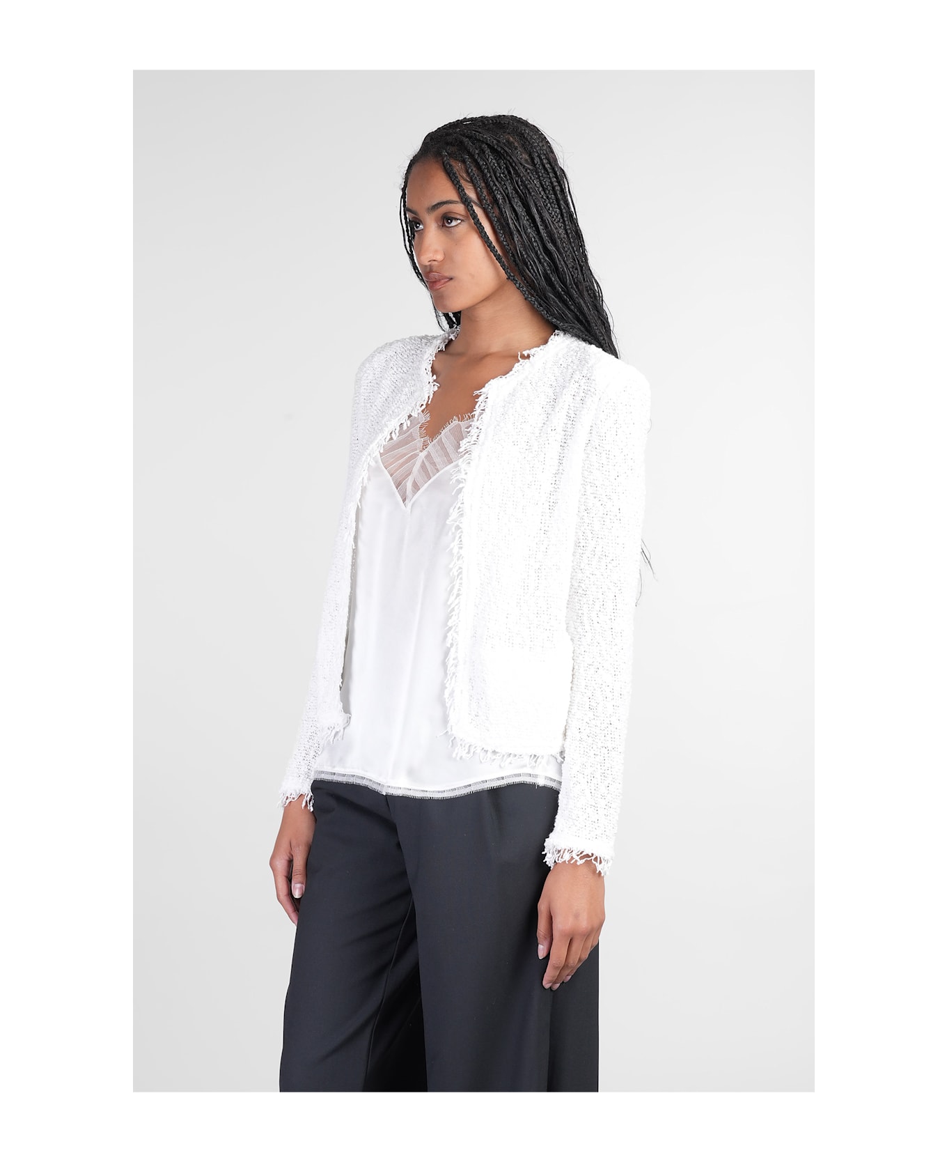 IRO Shavani Casual Jacket In White Cotton - white