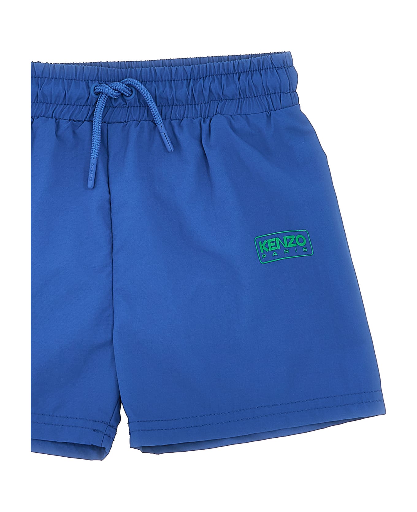 Kenzo Kids Logo Print Swim Shorts - Blue