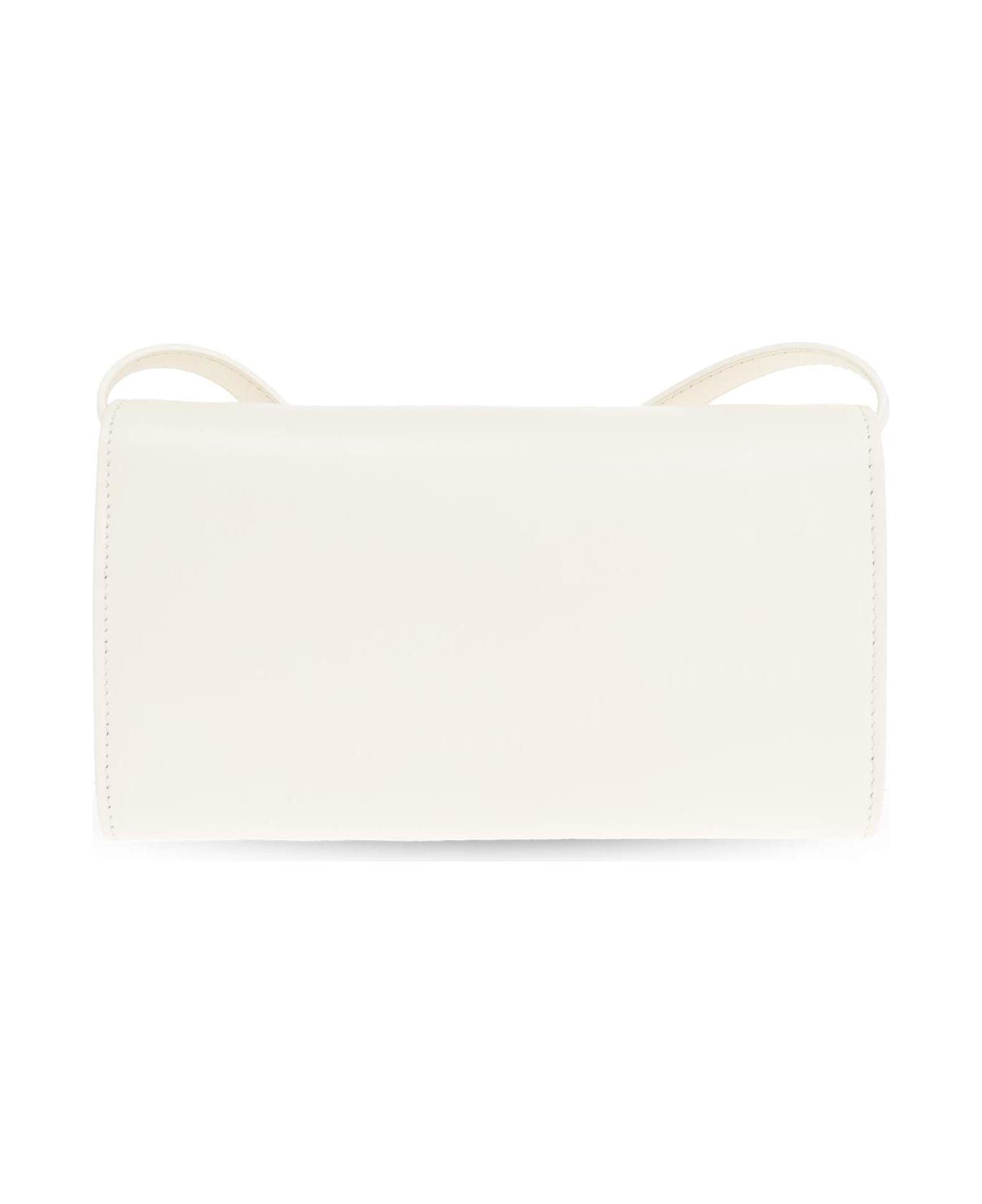 Jil Sander Leather Wallet On A Strap - Ivory