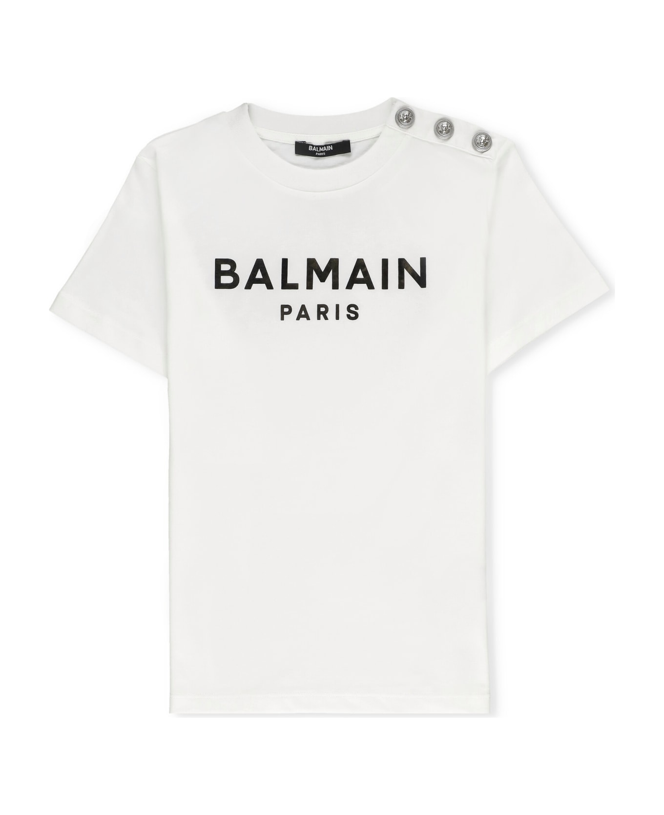 Balmain Cotton T-shirt With Logo - White Tシャツ＆ポロシャツ
