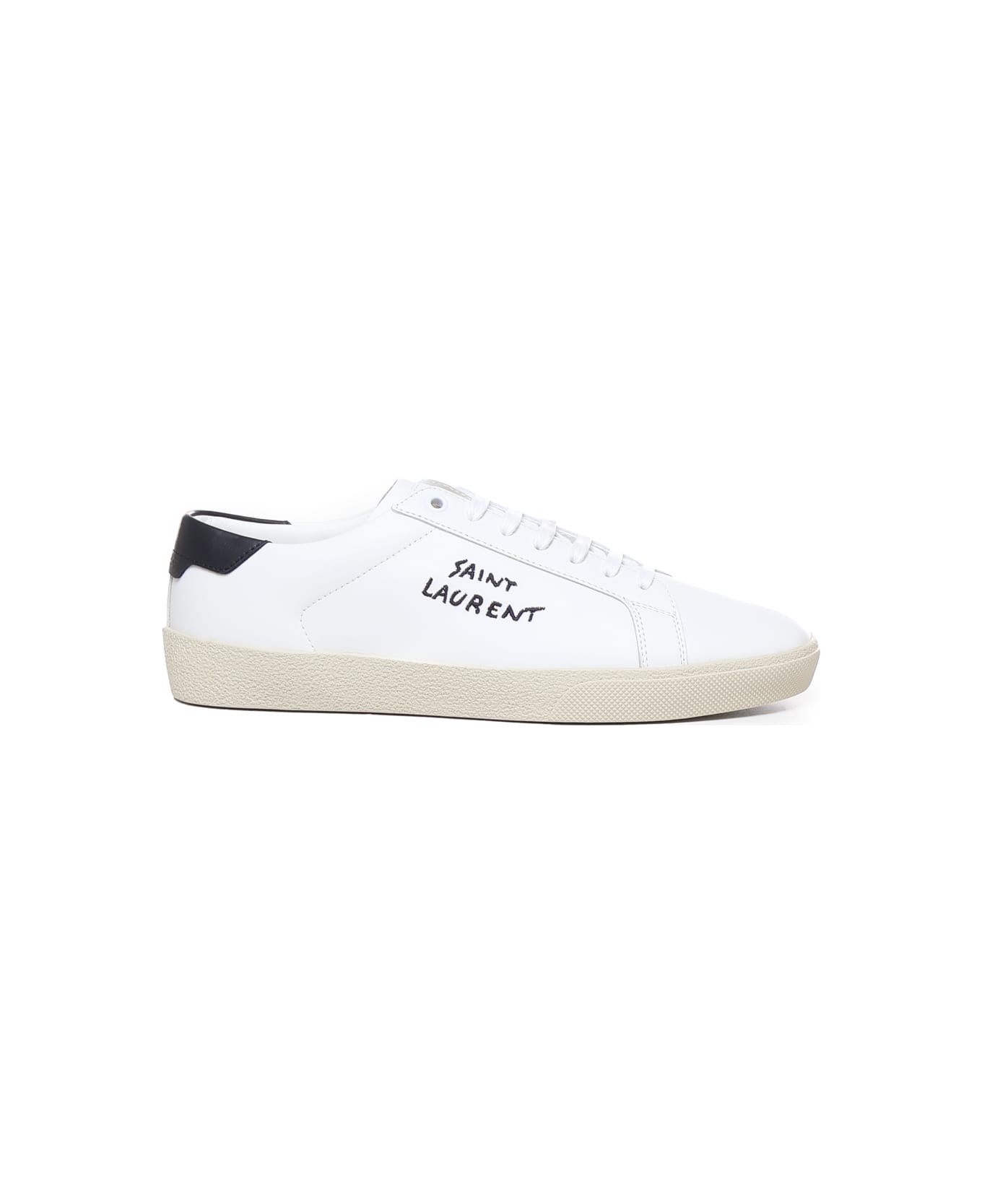 Saint Laurent Sneakers With Embroidery - White/black