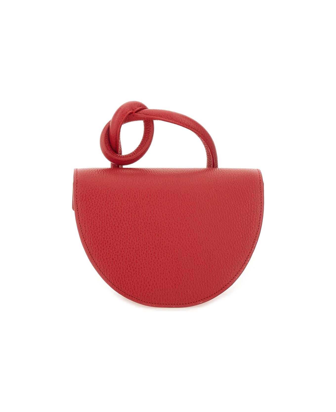 YUZEFI Leather "pretzel" Bag - RED