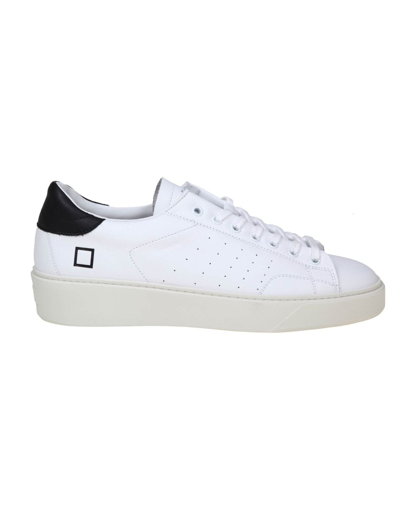 D.A.T.E. Levante Sneakers In Black/white Leather - White/Black