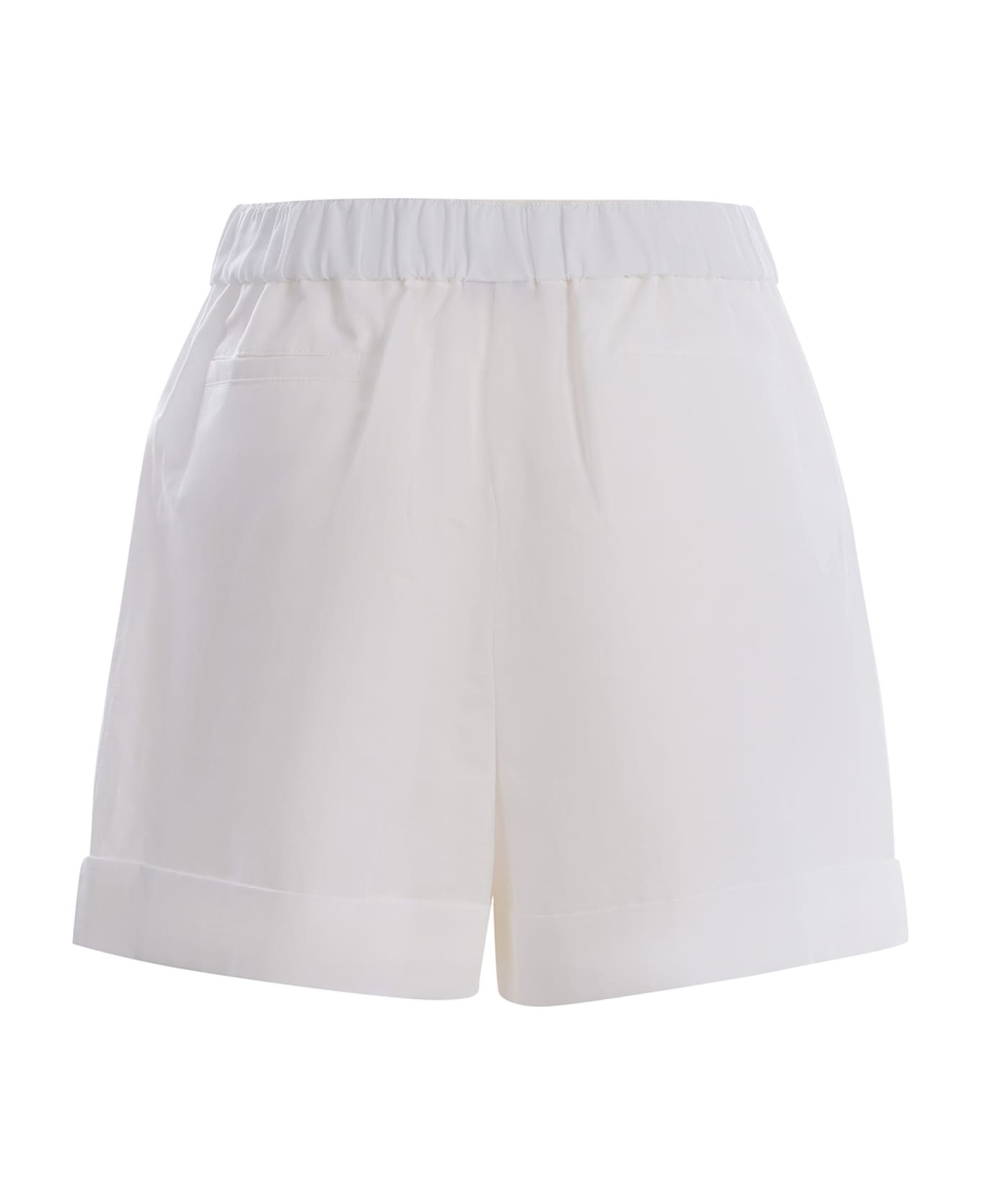 Pinko Shorts Pinko "primula" Made Of Slub Linen - Bianco