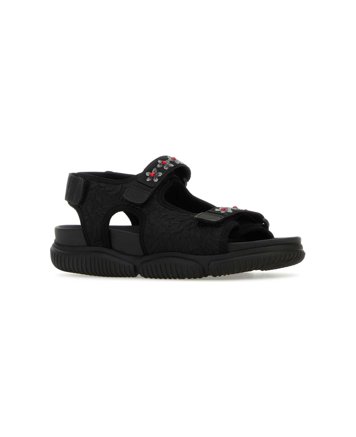 Cecilie Bahnsen Black Fabric Sandals - BLACKRED サンダル