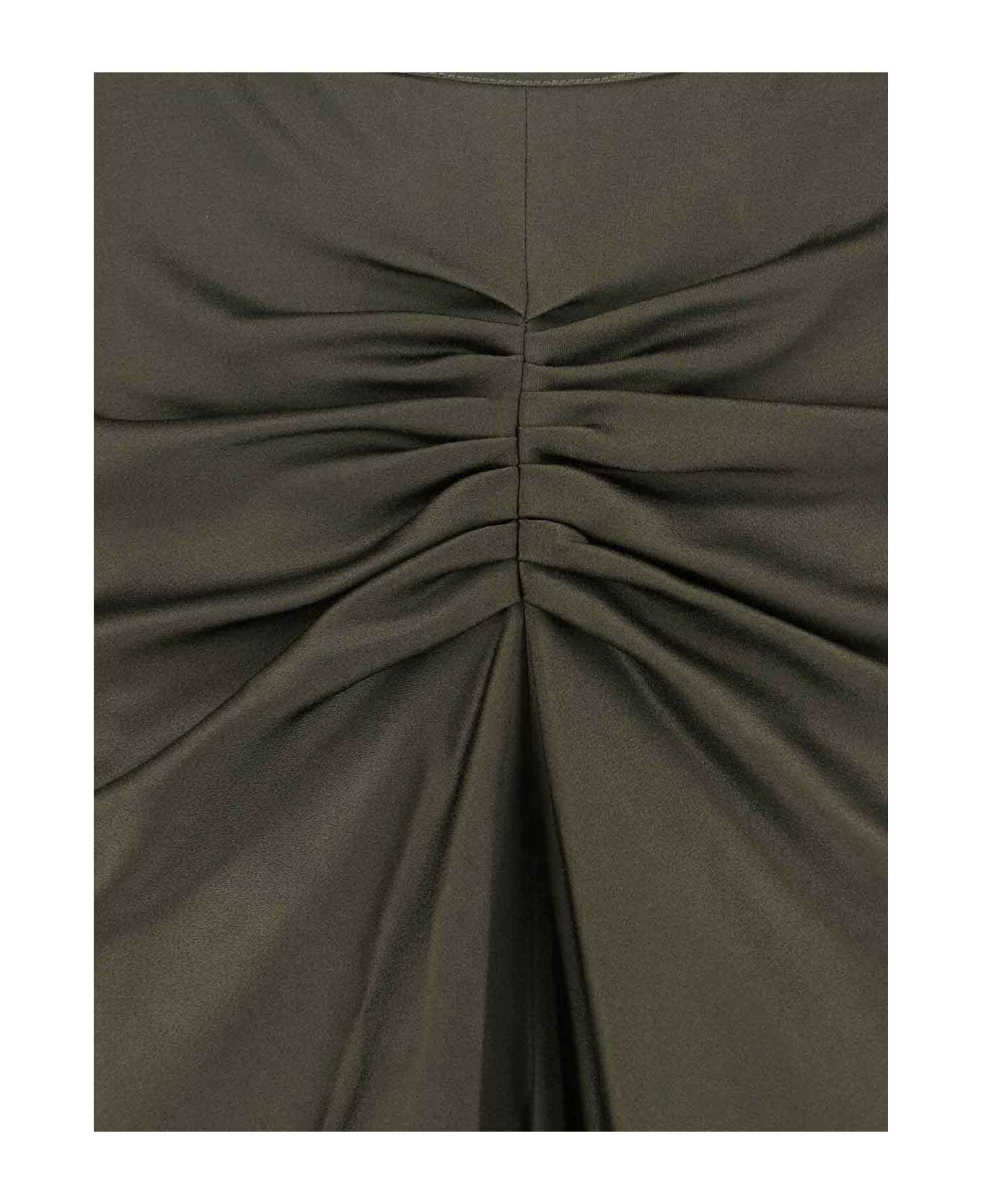 Victoria Beckham Draped Midi Skirt - Green