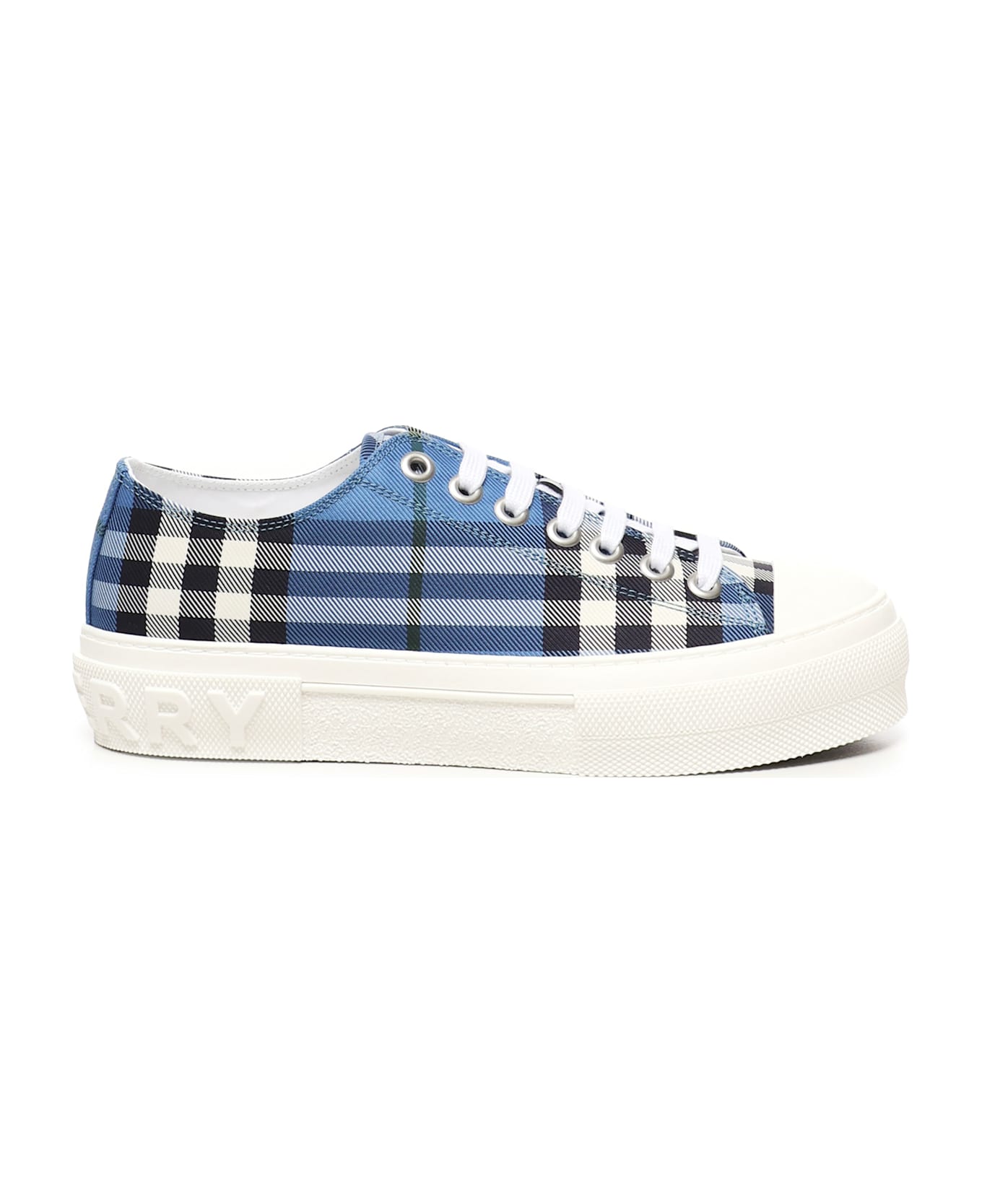 Burberry Check Sneakers - Blue