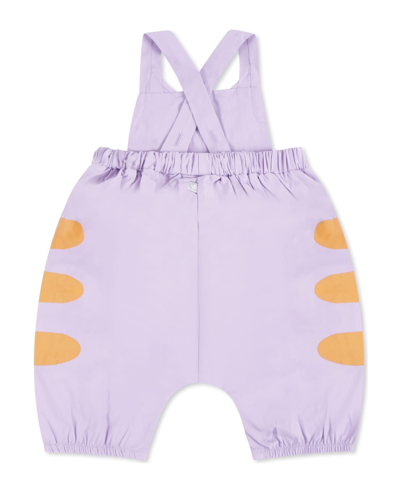 Stella McCartney Kids Lilac Dungarees For Baby Girl With Cat - Lilac