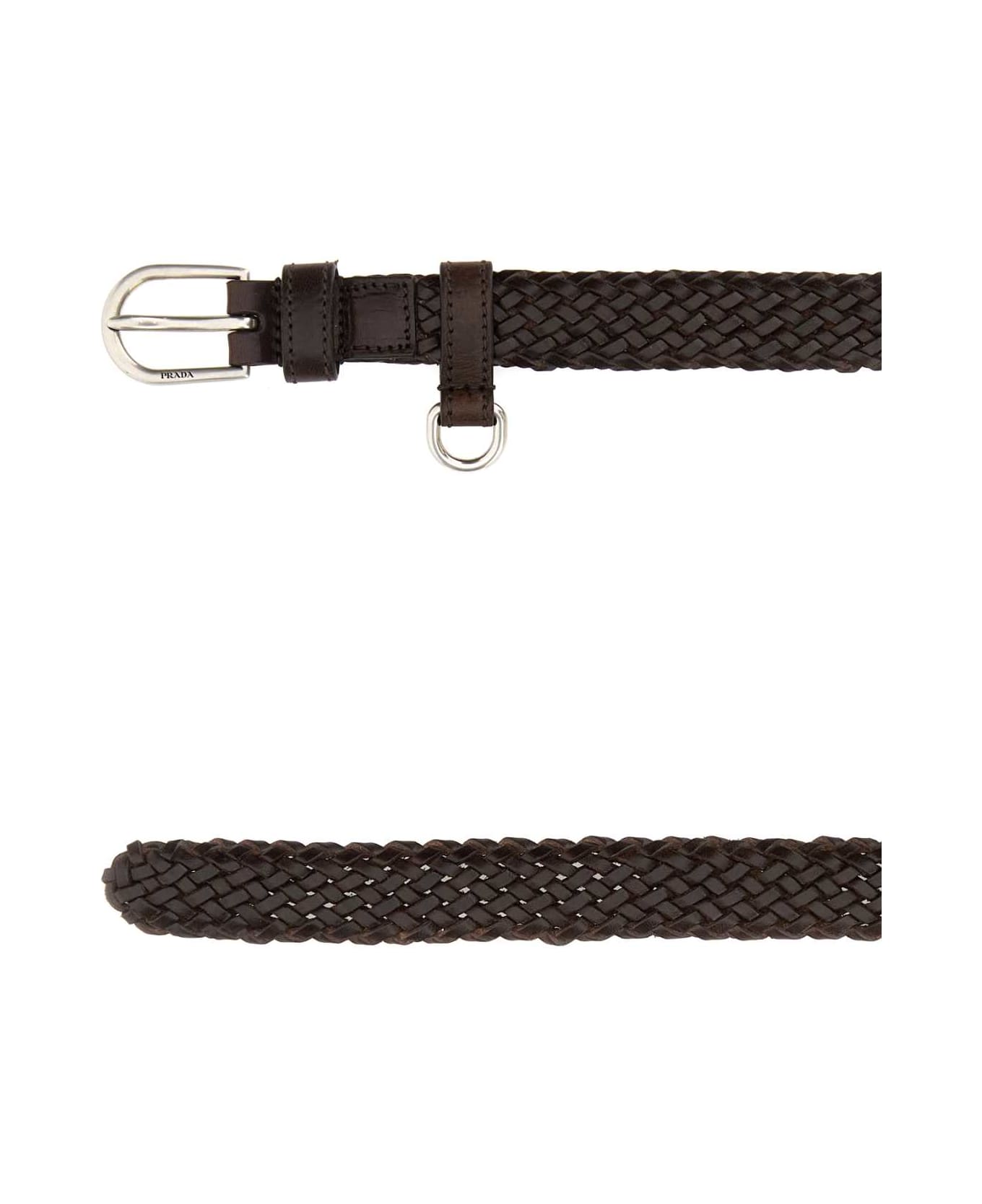 Prada Brown Leather Belt - CAFFE'