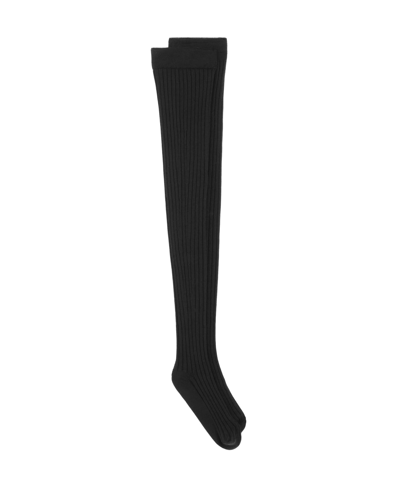 Dolce & Gabbana Wool Hold-ups - NERO