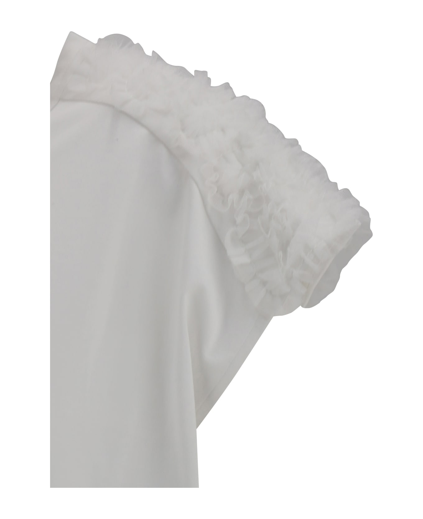 Fabiana Filippi T-shirt With Tulle Appliqués