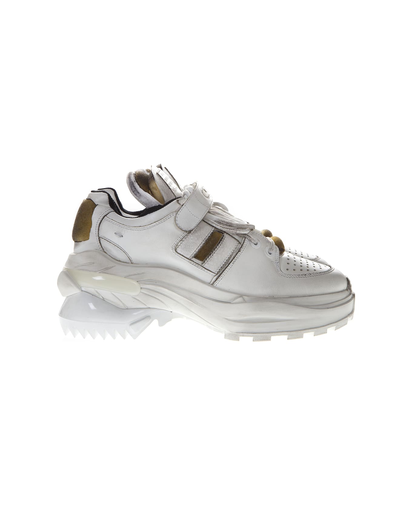 Maison Margiela Retro Fit White Leather Sneakers | italist, ALWAYS LIKE ...