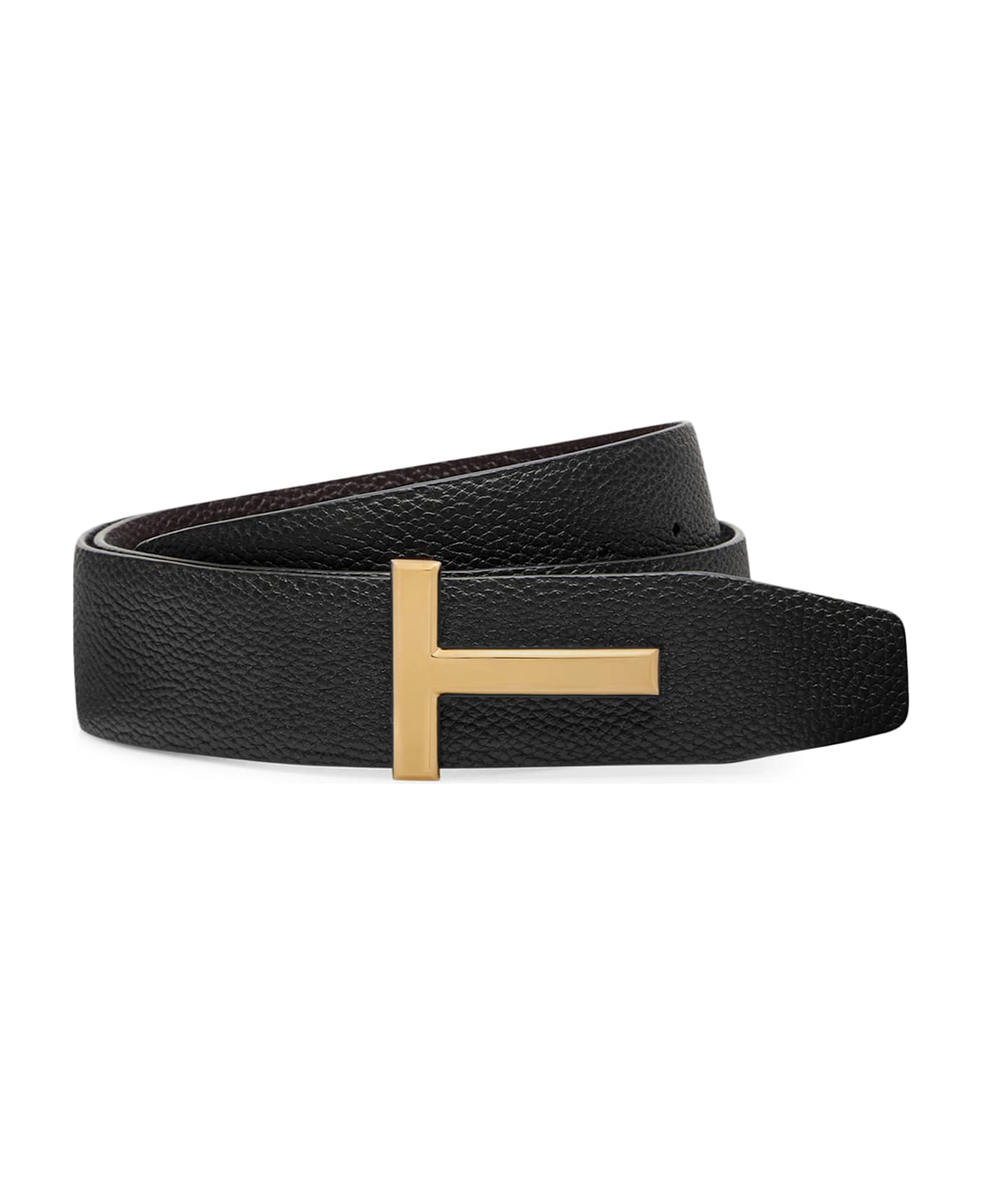 Tom Ford Ridge T Leather Belt - Brown