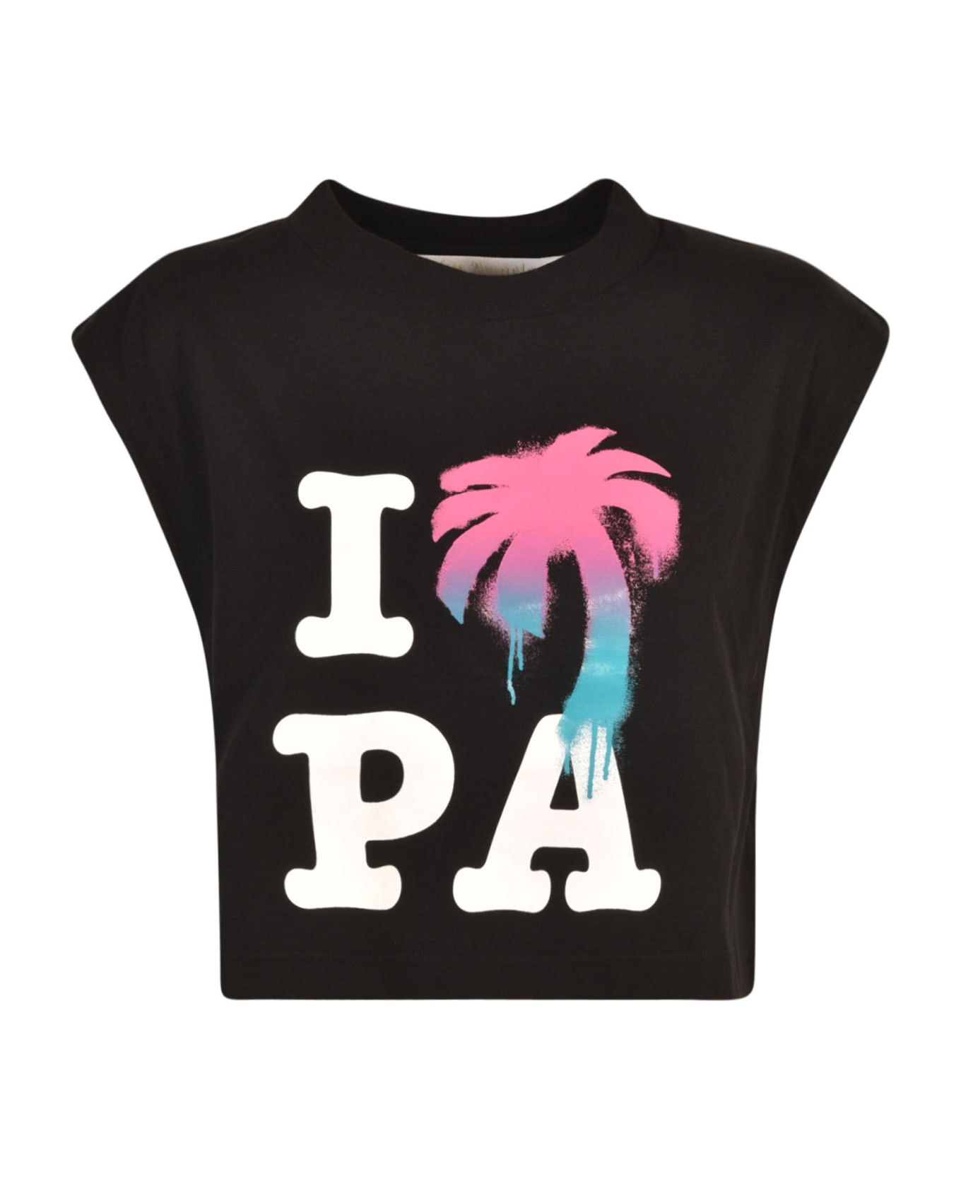 Palm Angels I Love Pa Muscle T-shirt - Black/Multicolor