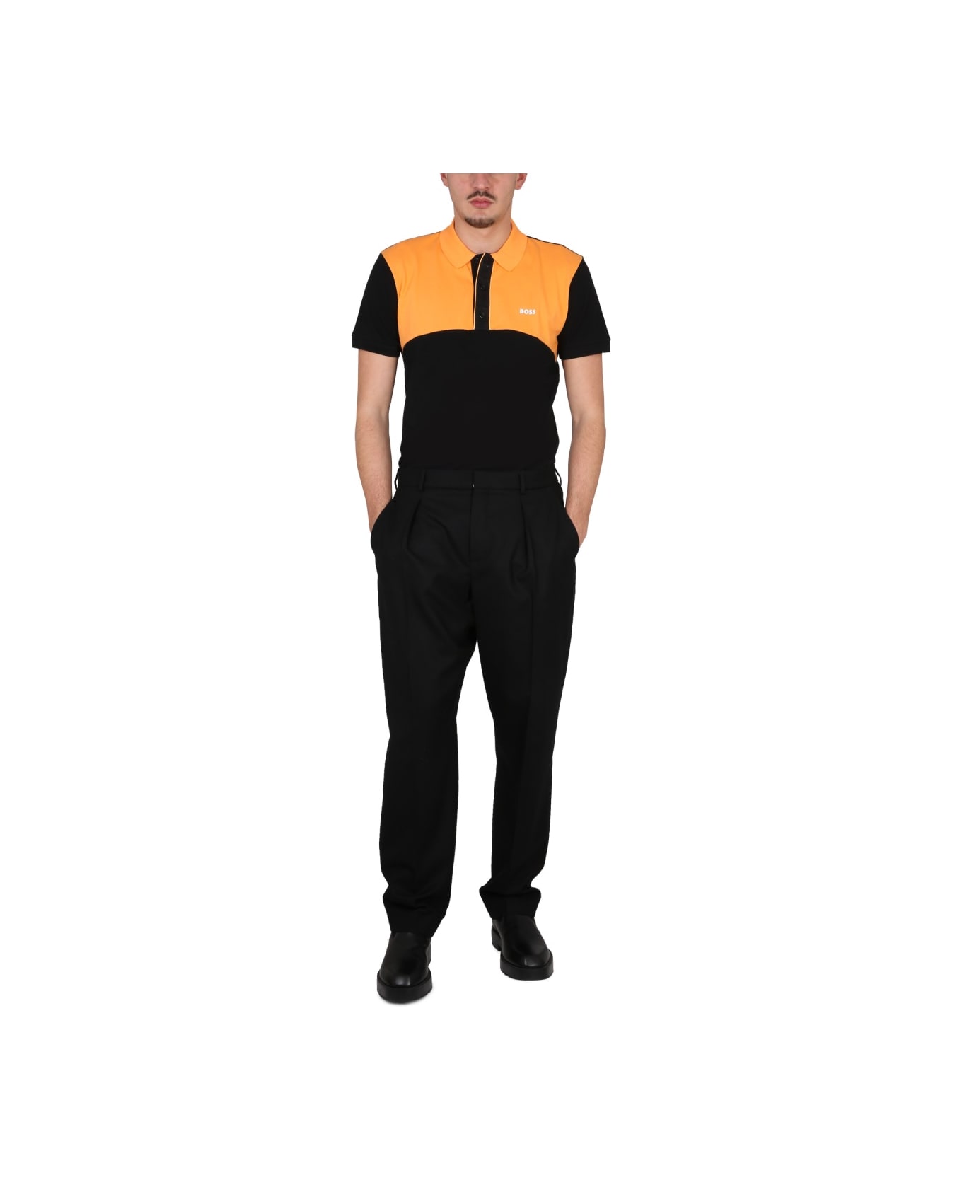 Hugo Boss Polo With Logo - BLACK