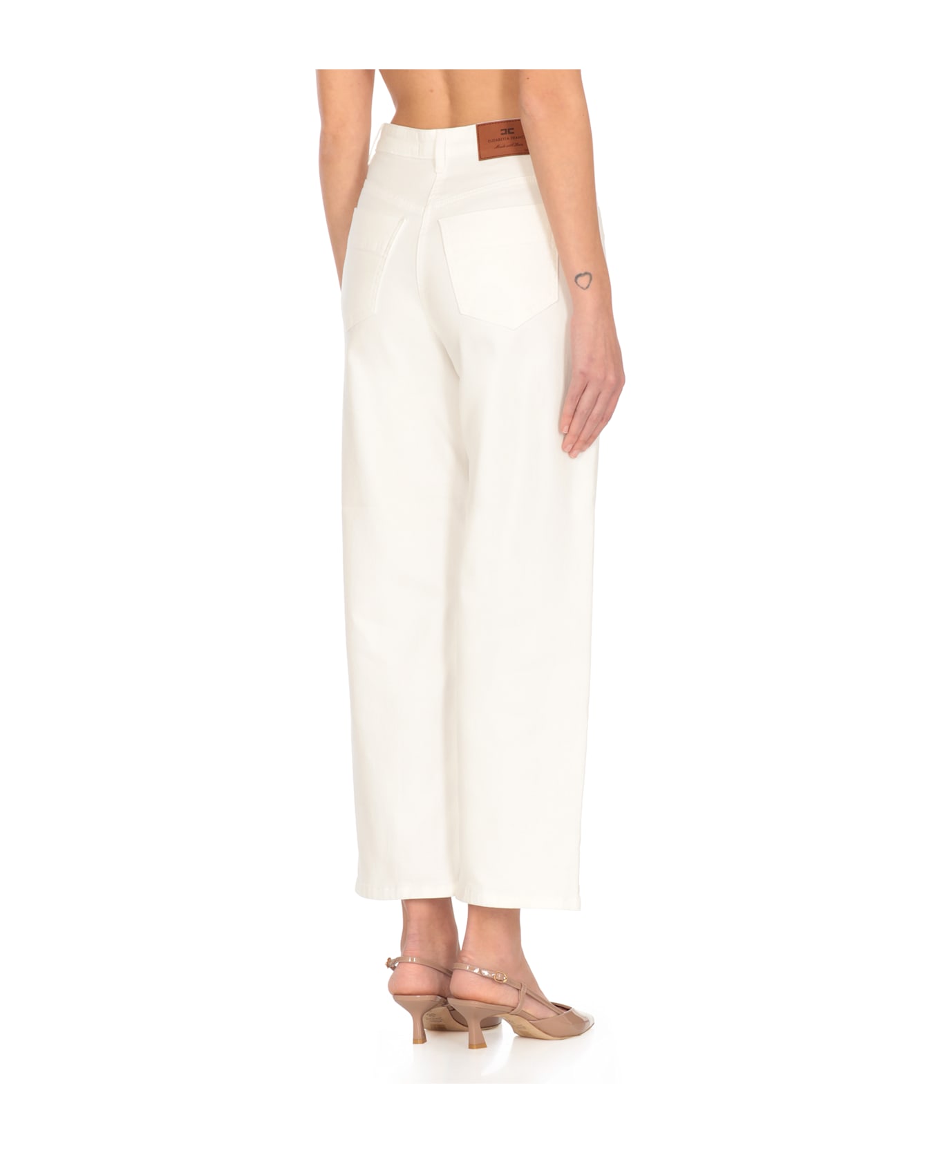 Elisabetta Franchi Cotton Jeans - White