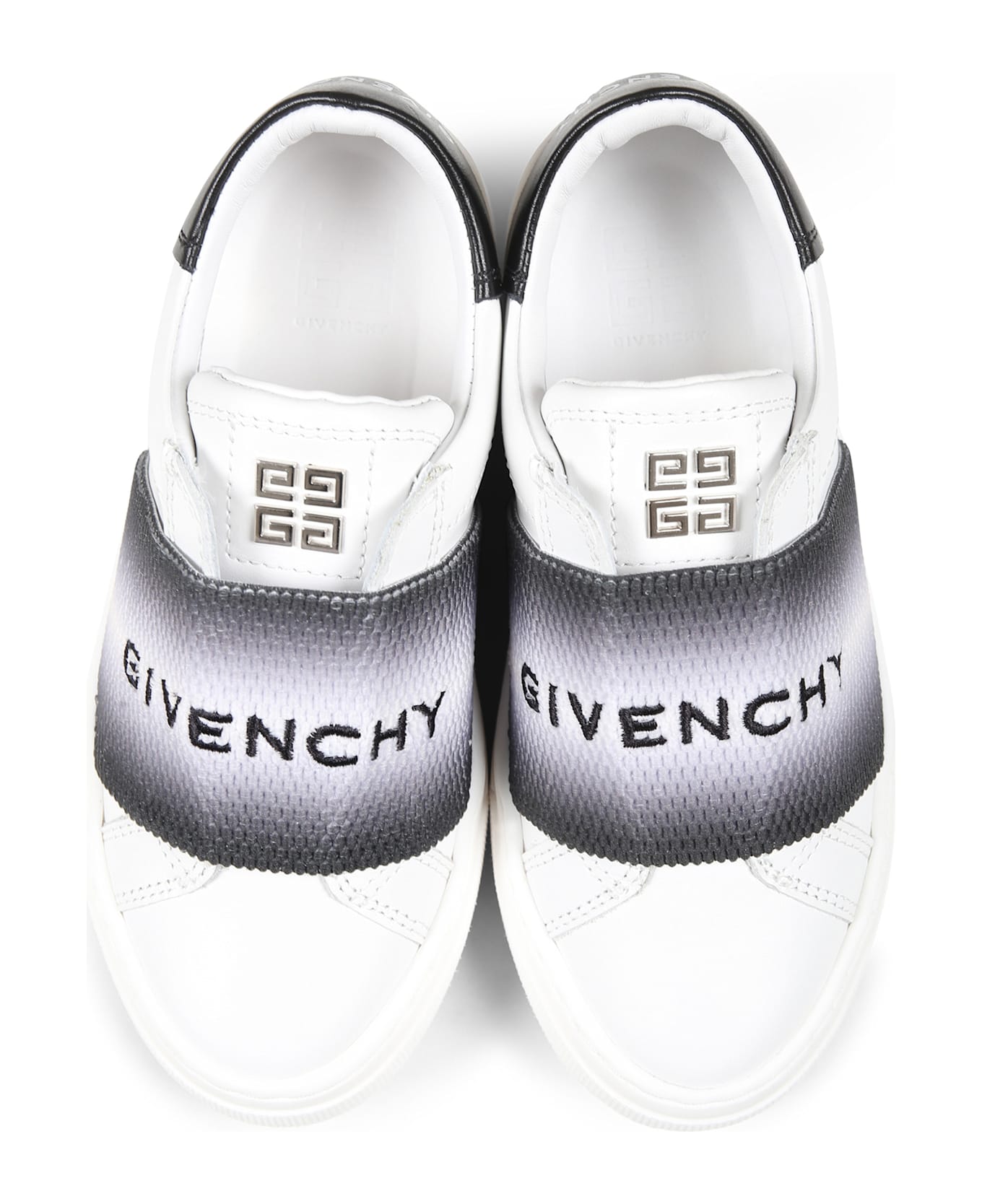 Givenchy White Sneakers For Kids With Logo - White