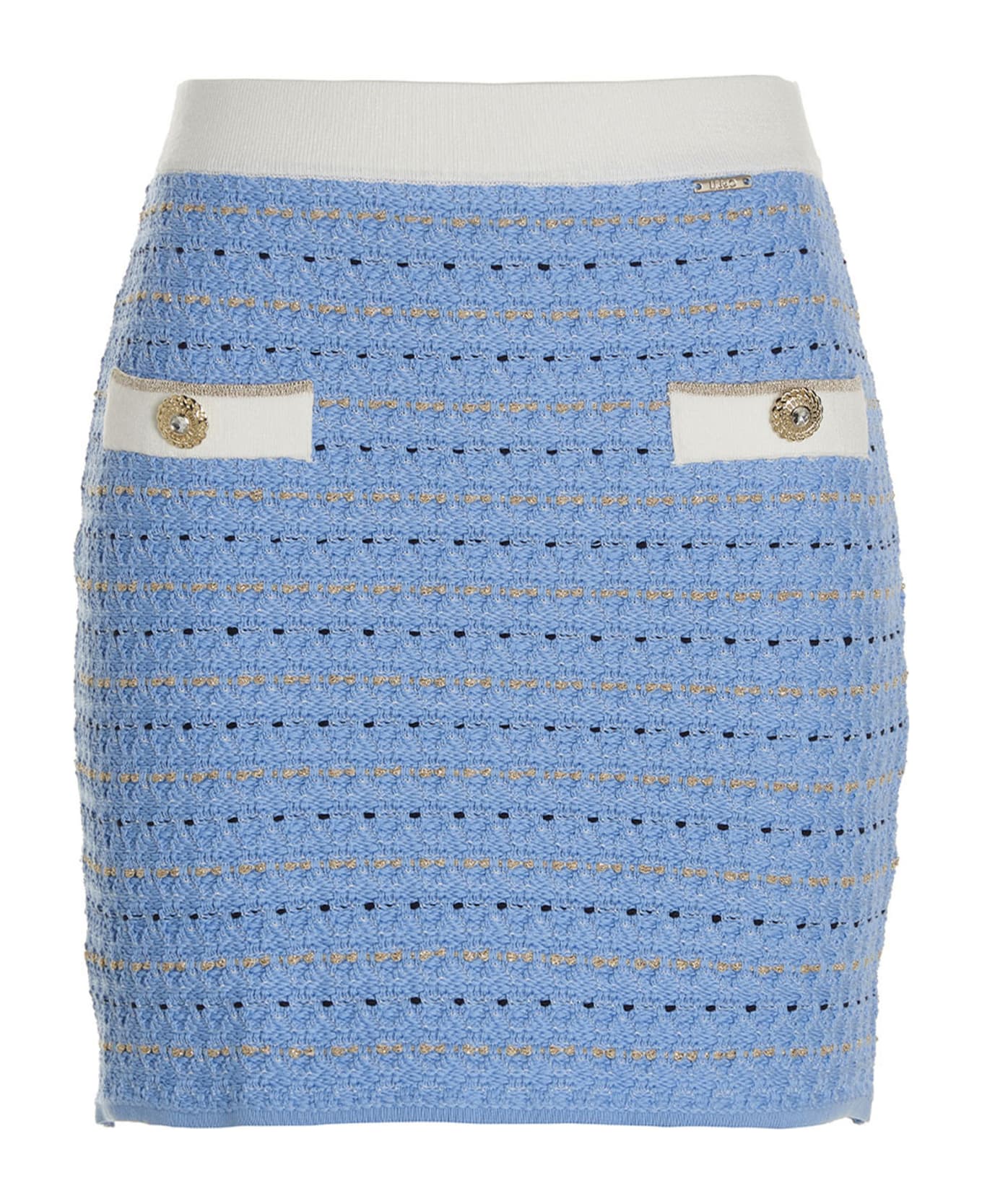 Liu-Jo 'maglia Structur' Skirt - Light Blue