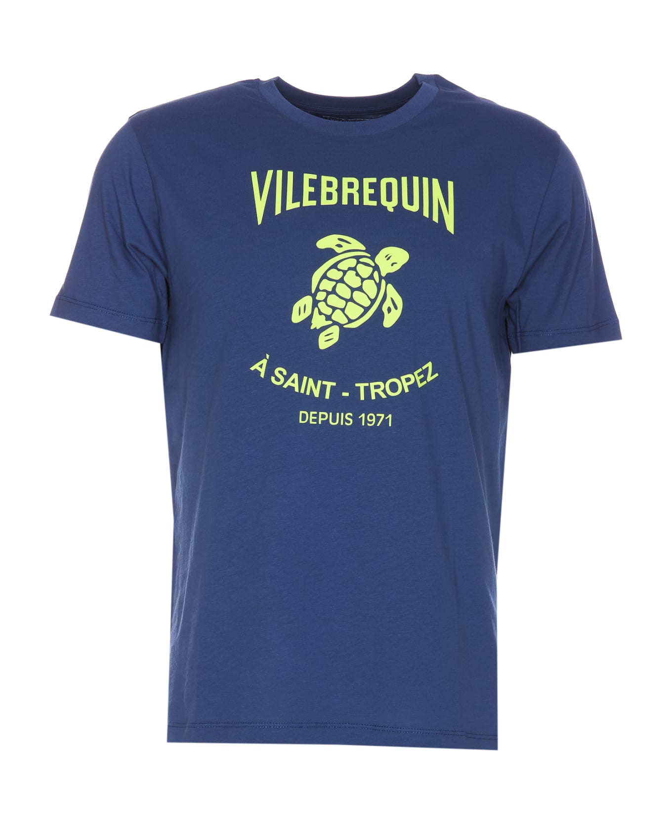 Vilebrequin T-shirt Tortue Flockee - Blue