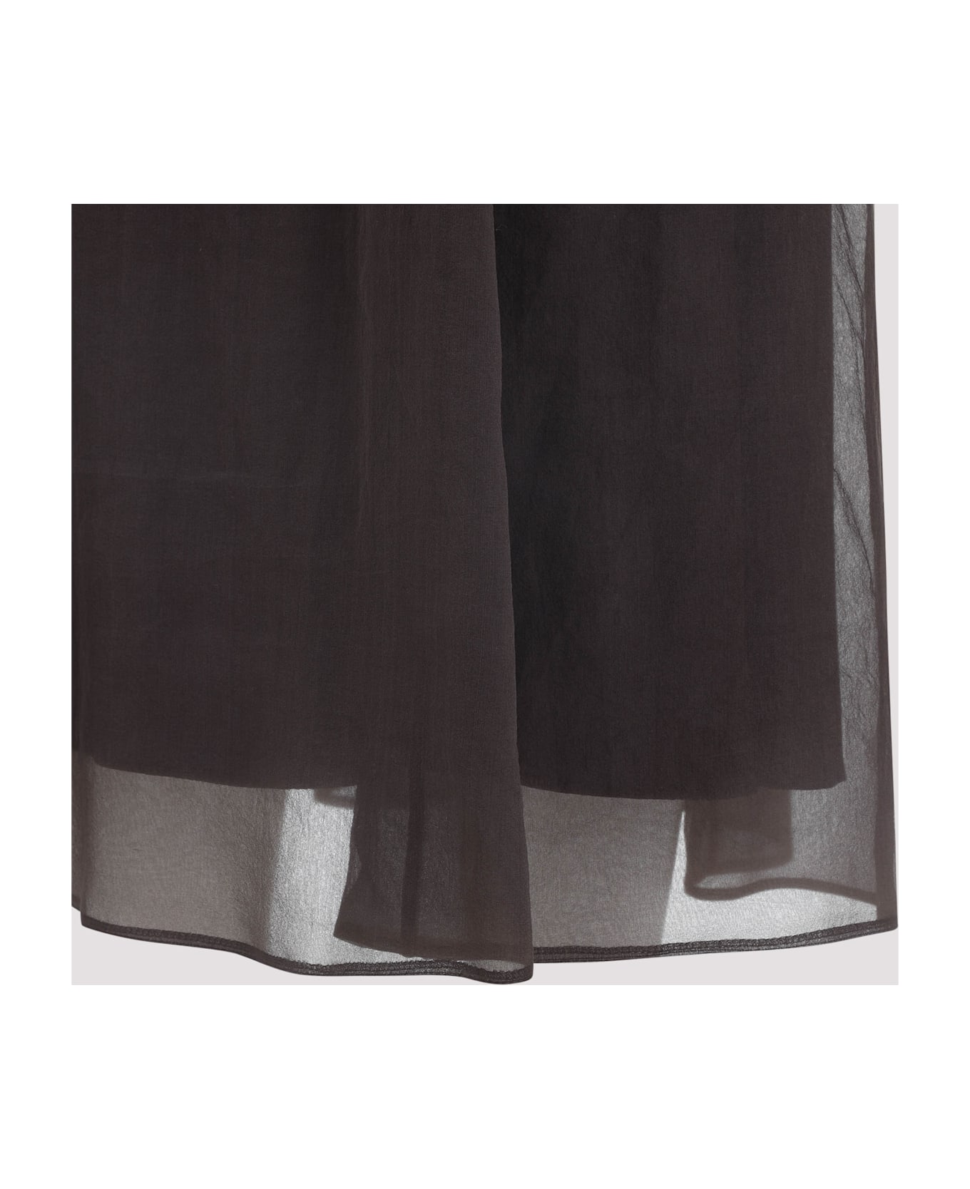 Brunello Cucinelli Silk Midi Skirt - Brown