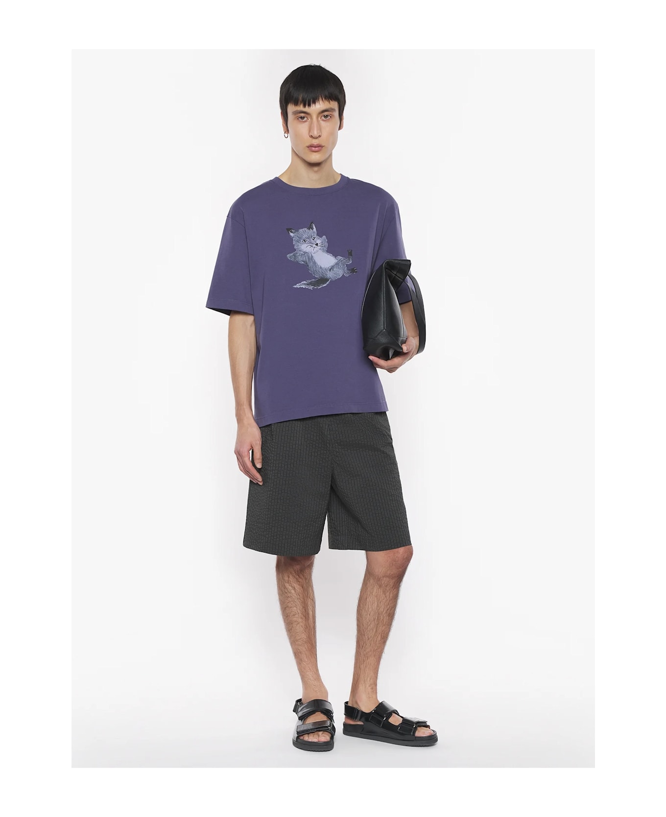 Maison Kitsuné Chillax Print Oversize Tee-shirt - Fig