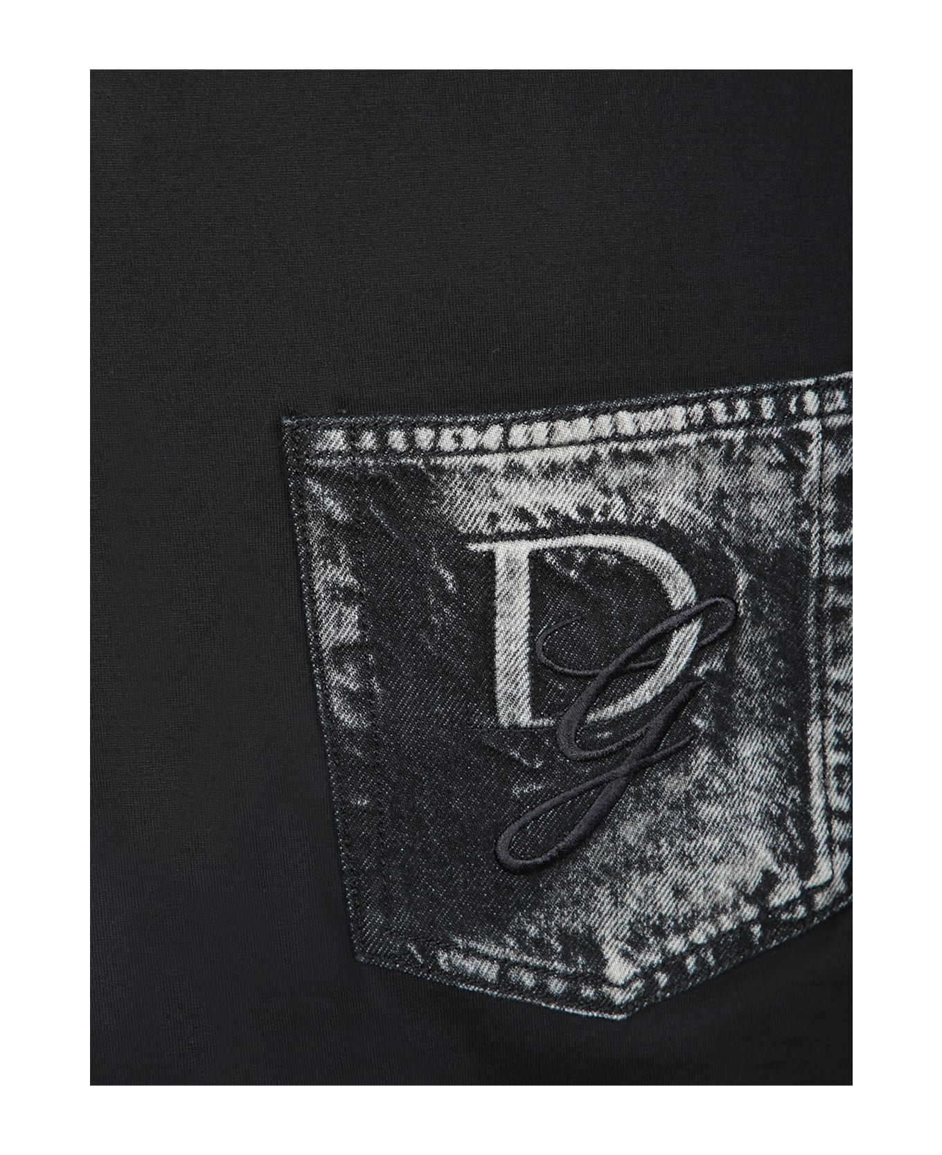 Dolce 
Gabbana Dg Pocket Black T-shirt - Black