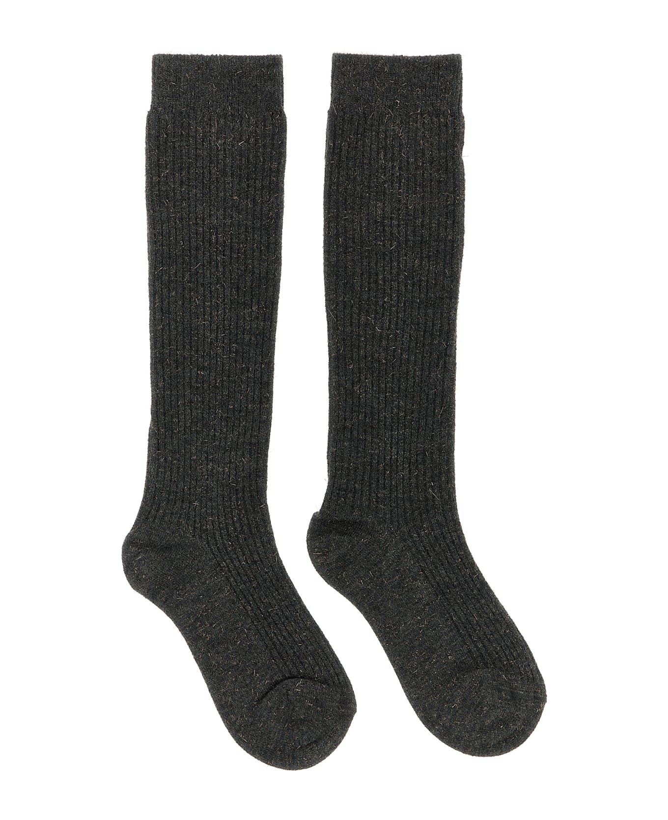 Brunello Cucinelli 
sparkling
 Ribbed Socks - Gray