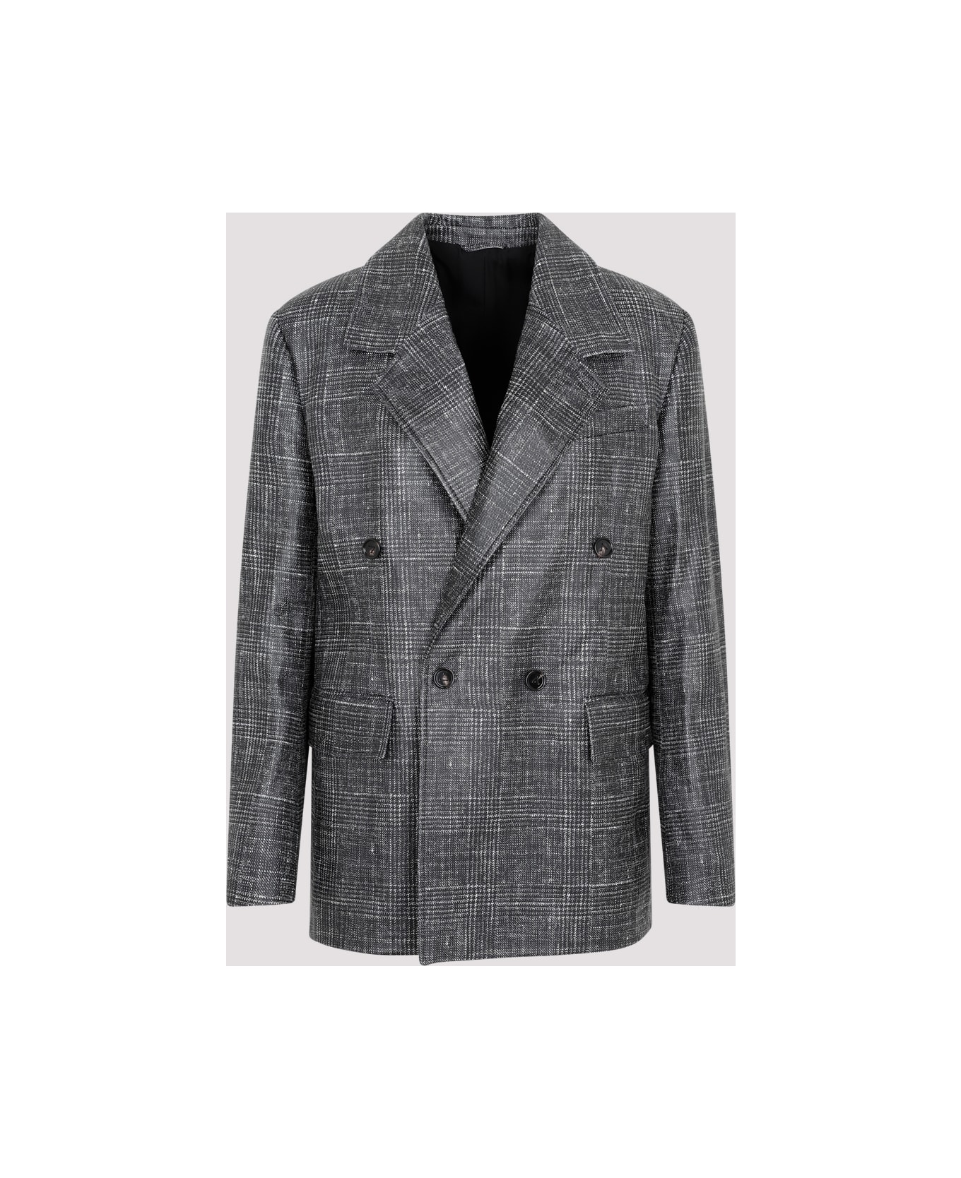 Bottega Veneta Printed Leather Jacket - Black White