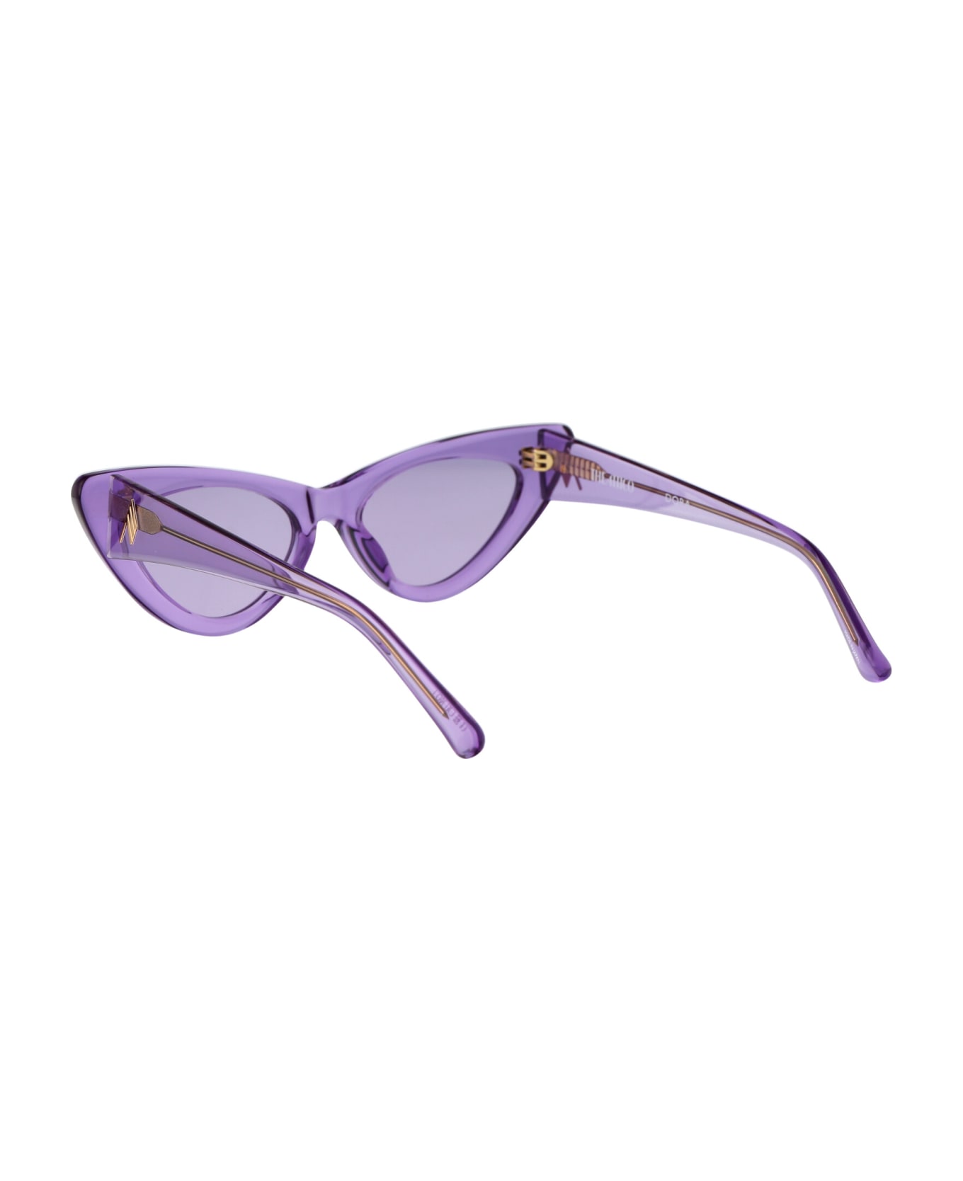 The Attico Dora Sunglasses - PURPLE/GOLD/PURPLE