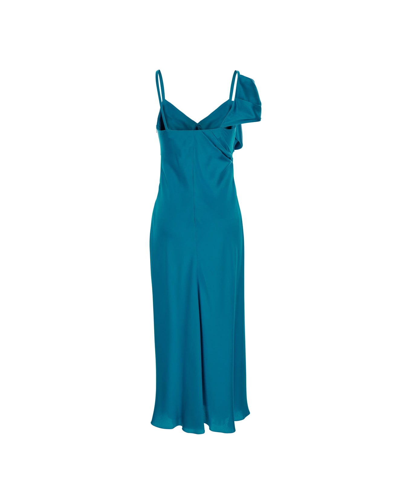 Alberta Ferretti Draped Midi Dress - Blu