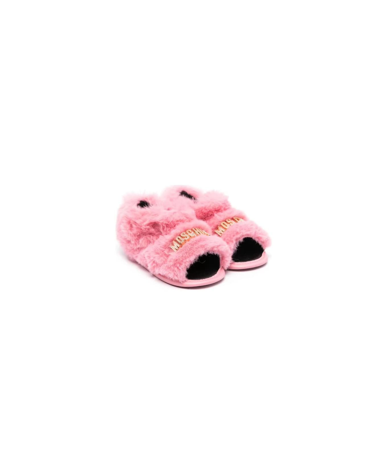 Moschino Slippers Con Logo - Pink